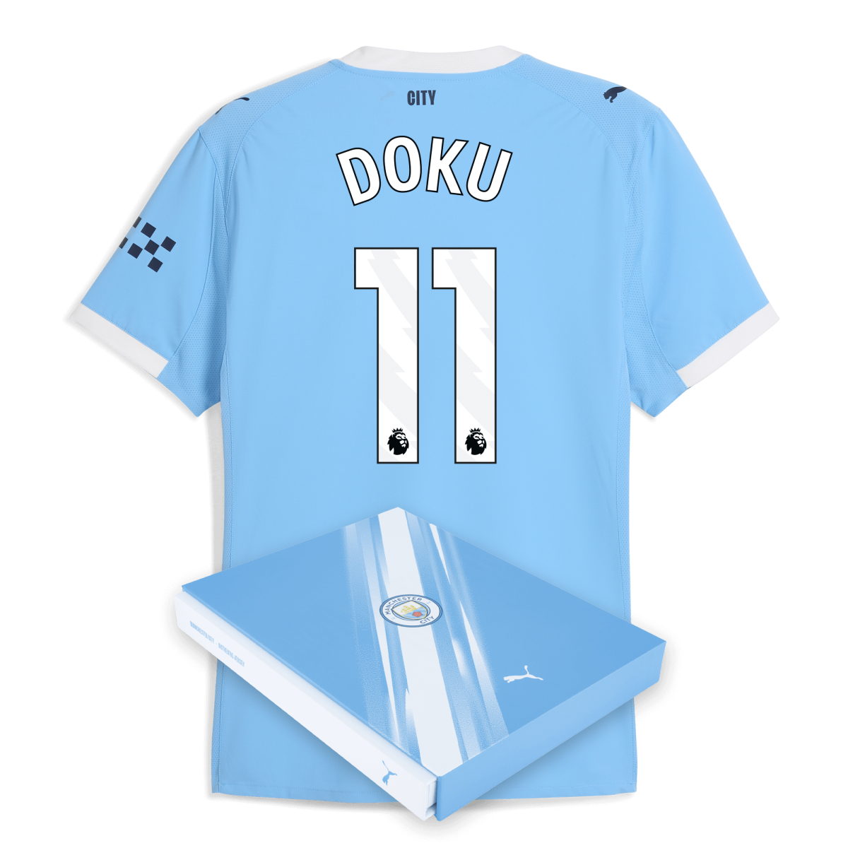 Manchester City manchester city home authentic jersey 202526 with doku 11 printing in gift box Collection - ManchesterCitystore.com