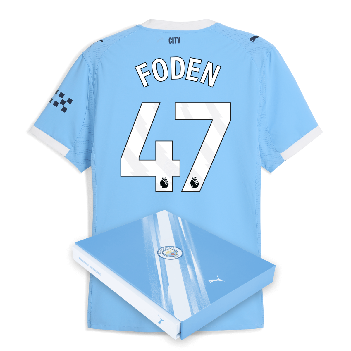 Manchester City manchester city home authentic jersey 202526 with foden 47 printing in gift box Collection - ManchesterCitystore.com