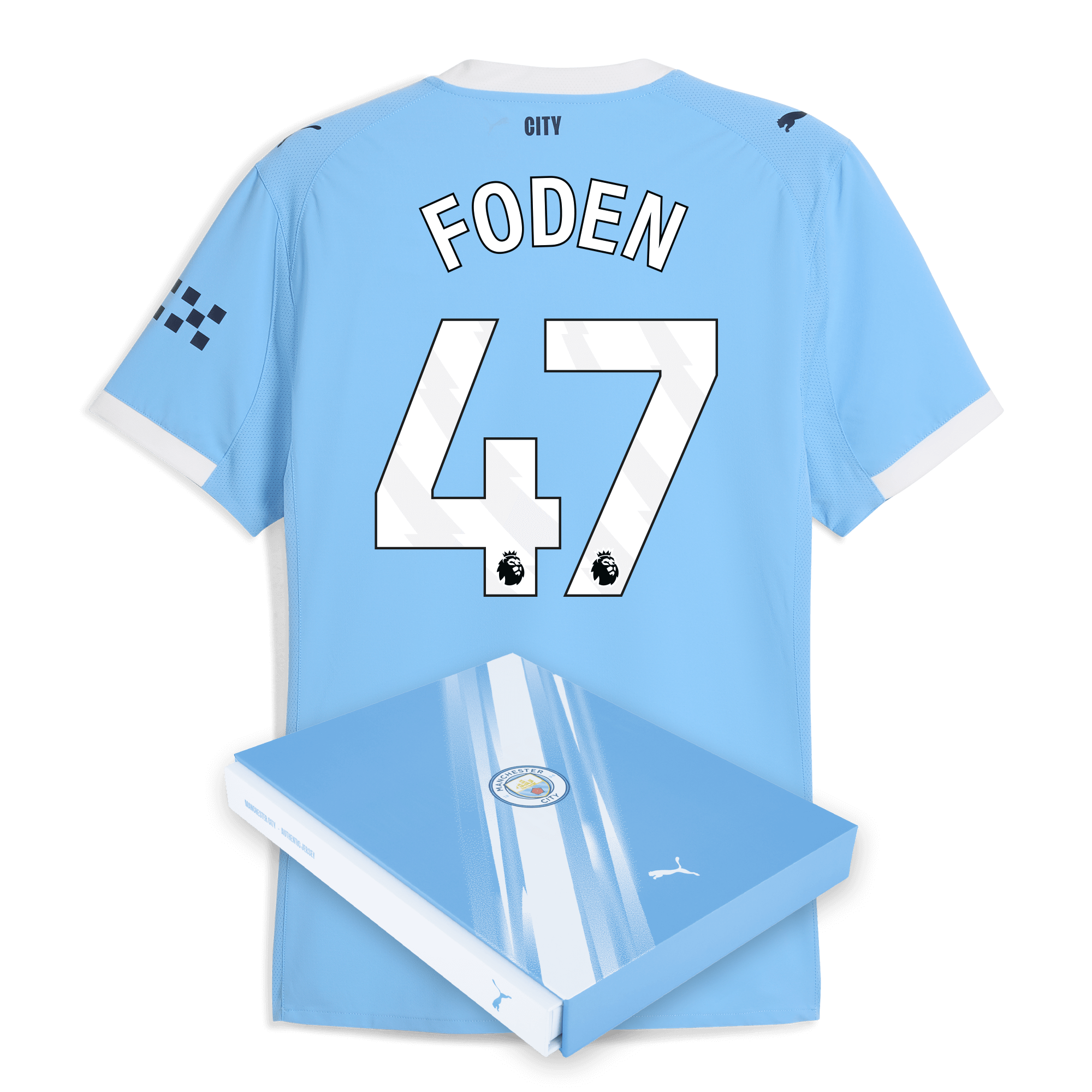 Manchester City manchester city home authentic jersey 202526 with foden 47 printing in gift box Collection - ManchesterCitystore.com