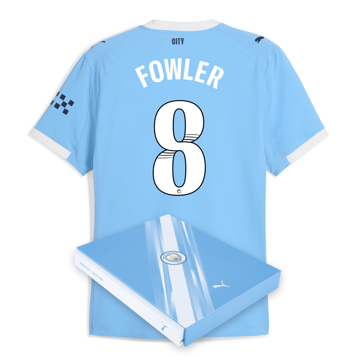 Manchester City manchester city home authentic jersey 202526 with fowler 8 printing in gift box Collection - ManchesterCitystore.com
