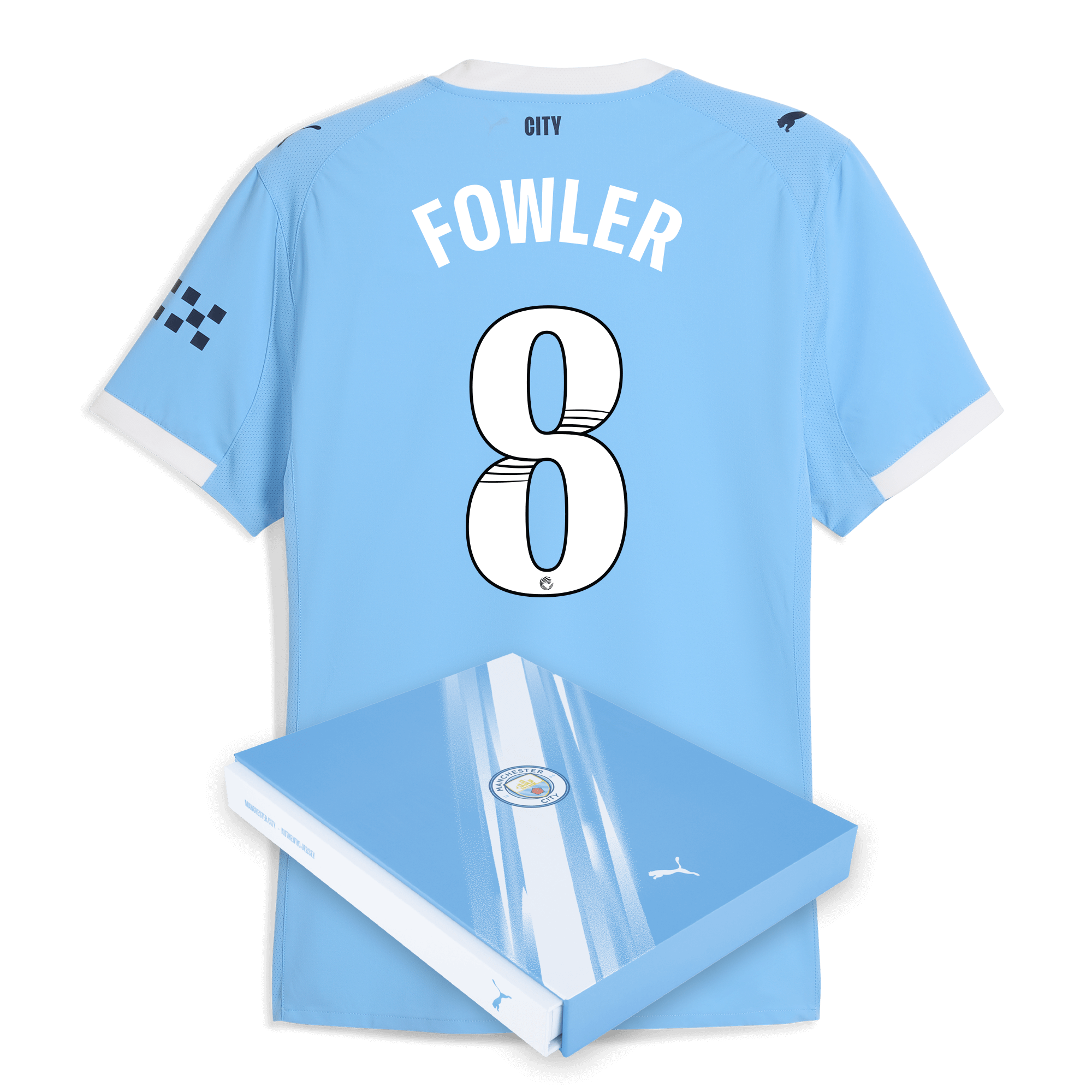 Manchester City manchester city home authentic jersey 202526 with fowler 8 printing in gift box Collection - ManchesterCitystore.com