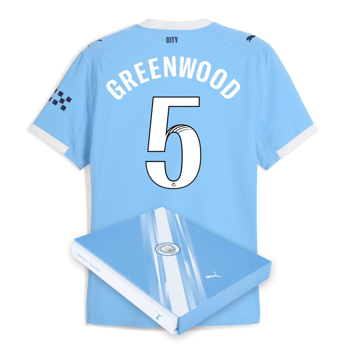 Manchester City manchester city home authentic jersey 202526 with greenwood 5 printing in gift box Collection - ManchesterCitystore.com