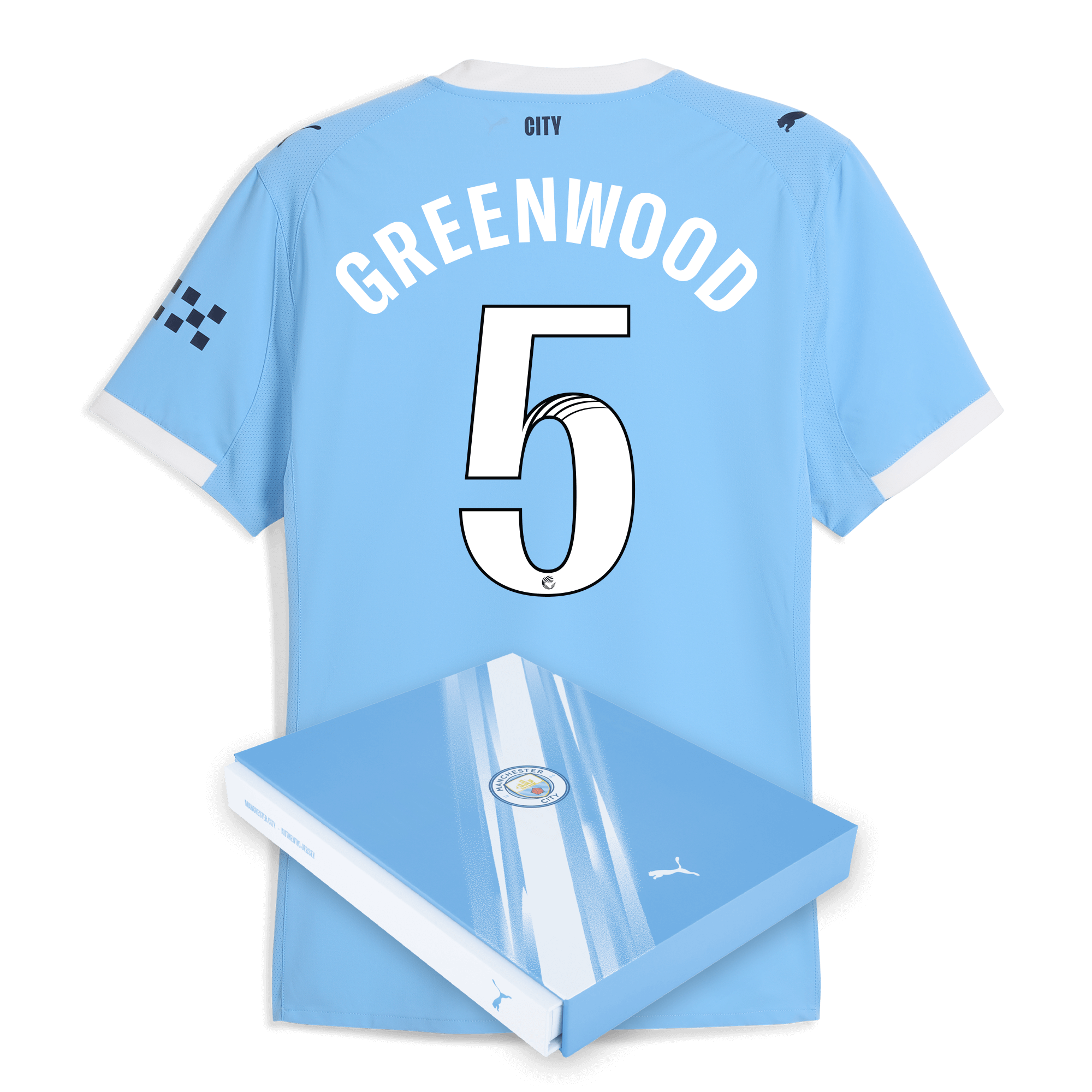 Manchester City manchester city home authentic jersey 202526 with greenwood 5 printing in gift box Collection - ManchesterCitystore.com
