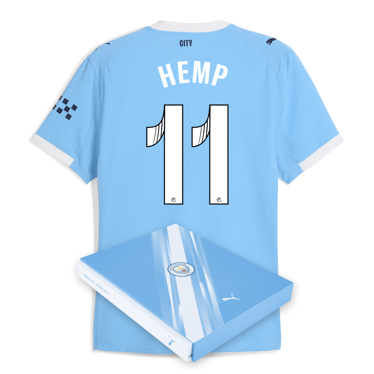 Manchester City manchester city home authentic jersey 202526 with hemp 11 printing in gift box Collection - ManchesterCitystore.com