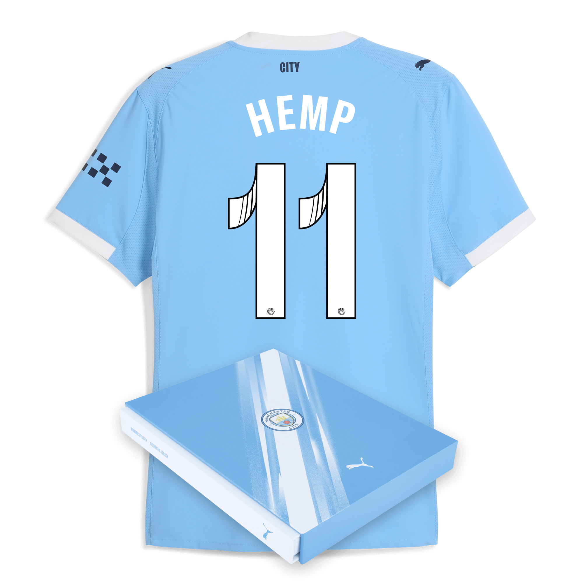 Manchester City manchester city home authentic jersey 202526 with hemp 11 printing in gift box Collection - ManchesterCitystore.com