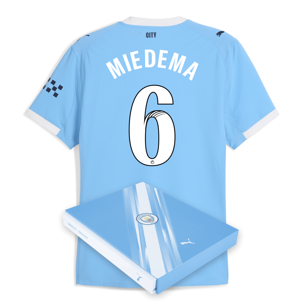 Manchester City manchester city home authentic jersey 202526 with miedema 6 printing in gift box Collection - ManchesterCitystore.com