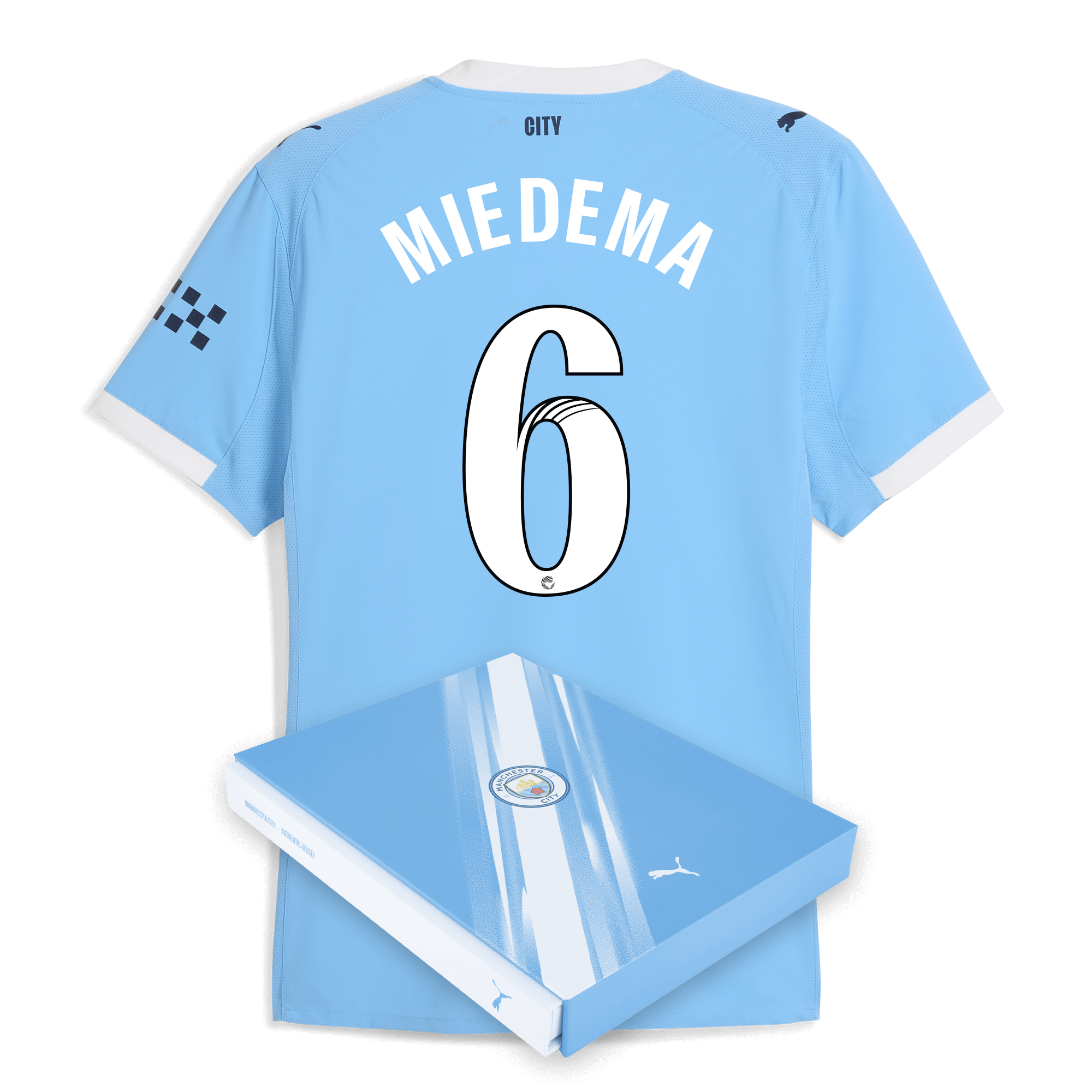 Manchester City manchester city home authentic jersey 202526 with miedema 6 printing in gift box Collection - ManchesterCitystore.com