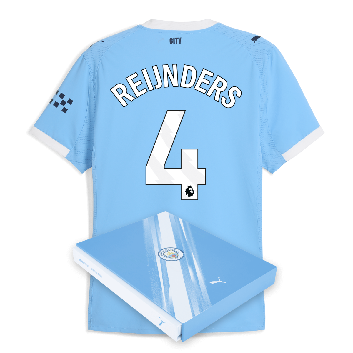 Manchester City manchester city home authentic jersey 202526 with reijnders 4 printing in gift box Collection - ManchesterCitystore.com