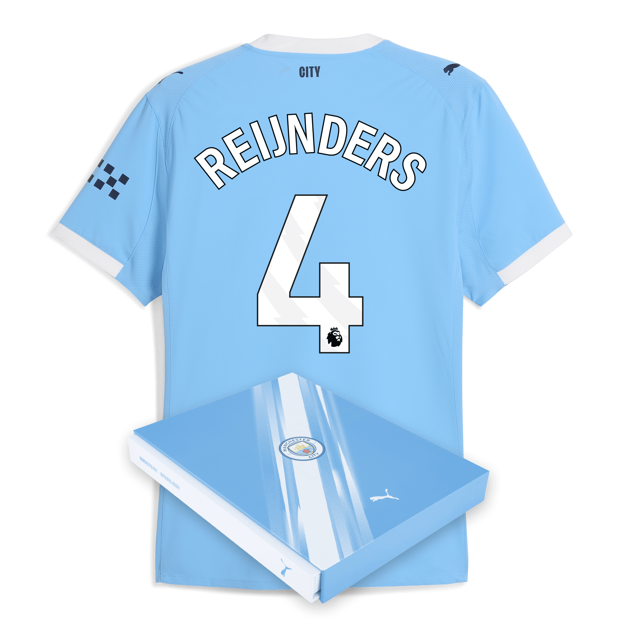 Manchester City manchester city home authentic jersey 202526 with reijnders 4 printing in gift box Collection - ManchesterCitystore.com