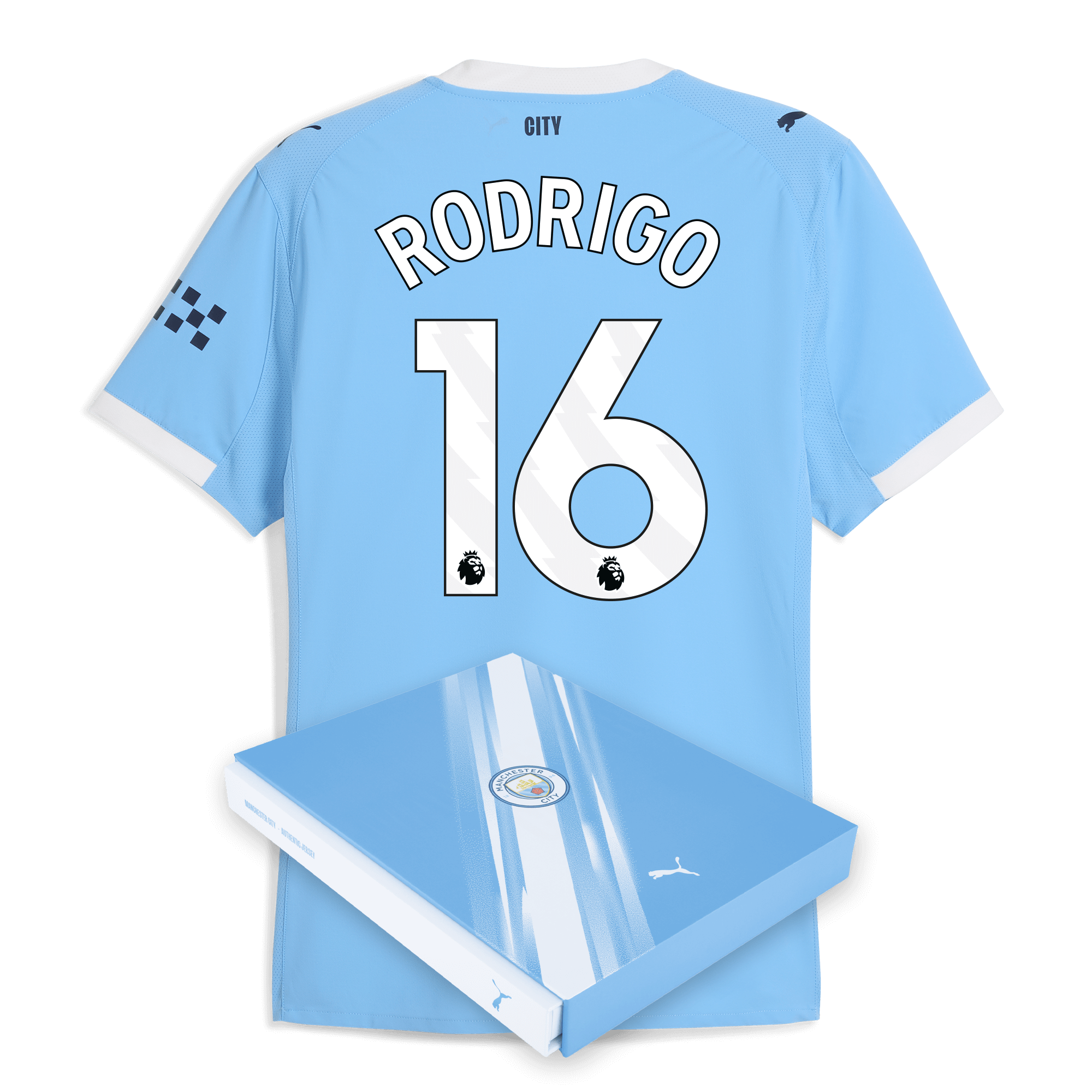 Manchester City manchester city home authentic jersey 202526 with rodrigo 16 printing in gift box Collection - ManchesterCitystore.com