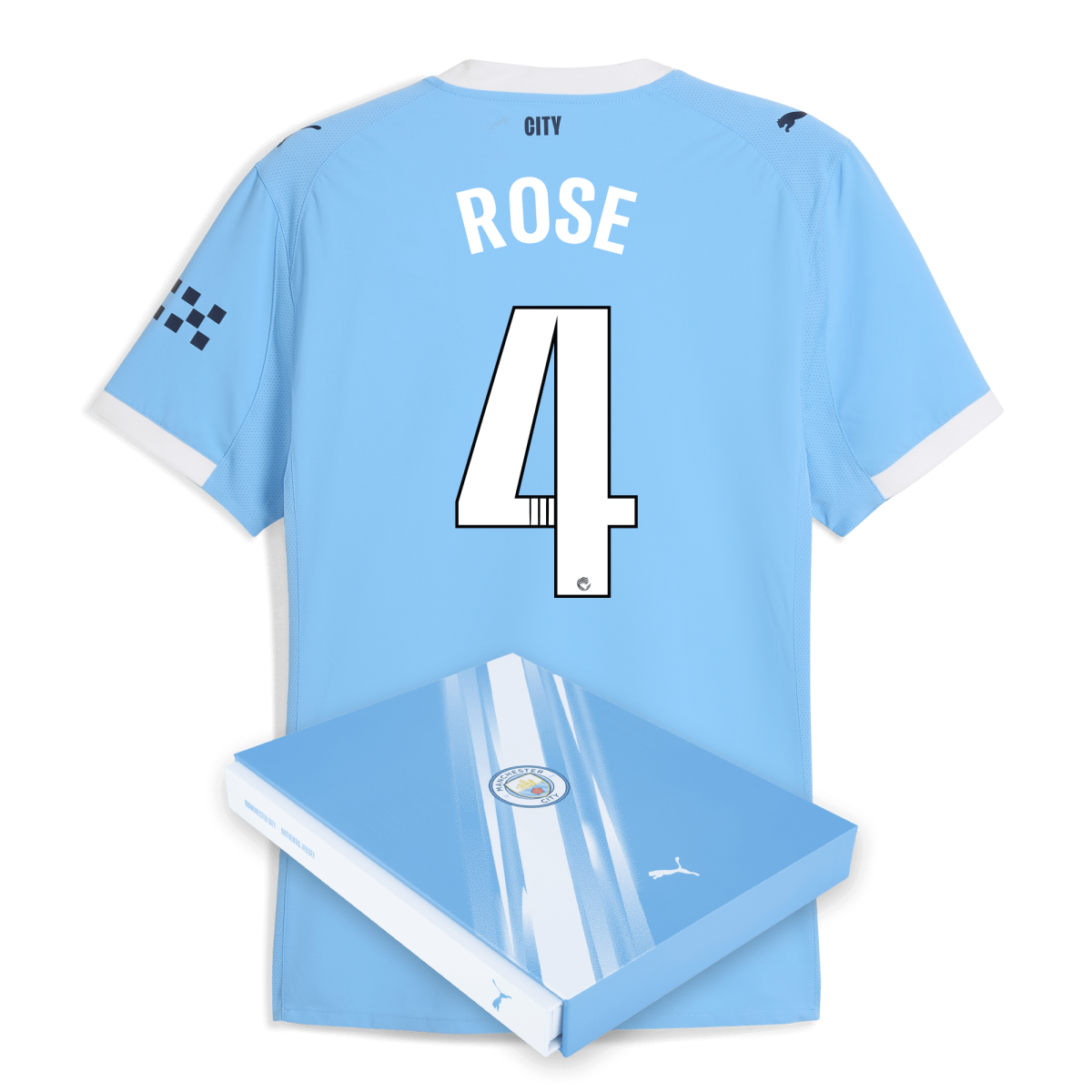 Manchester City manchester city home authentic jersey 202526 with rose 4 printing in gift box Collection - ManchesterCitystore.com