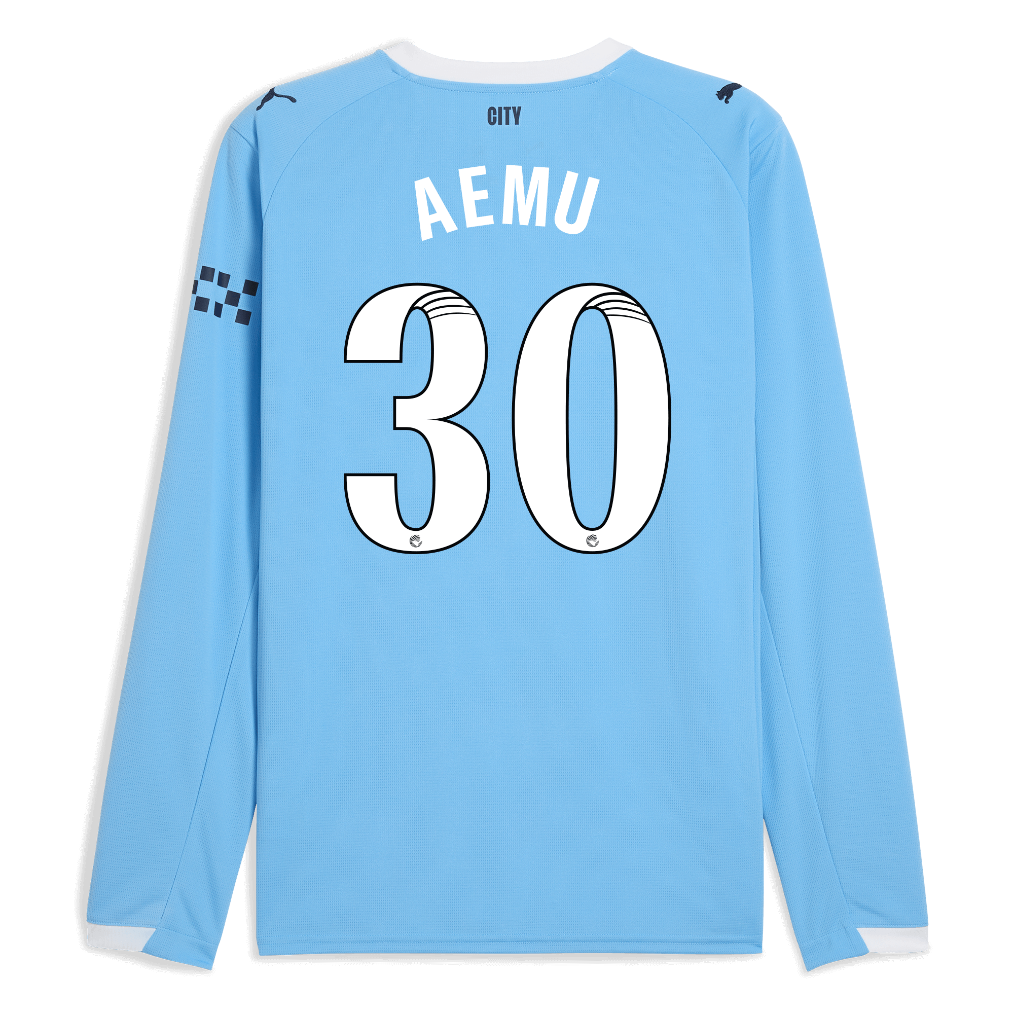 Manchester City manchester city home jersey 202526 long sleeve with aemu 30 printing Collection - ManchesterCitystore.com