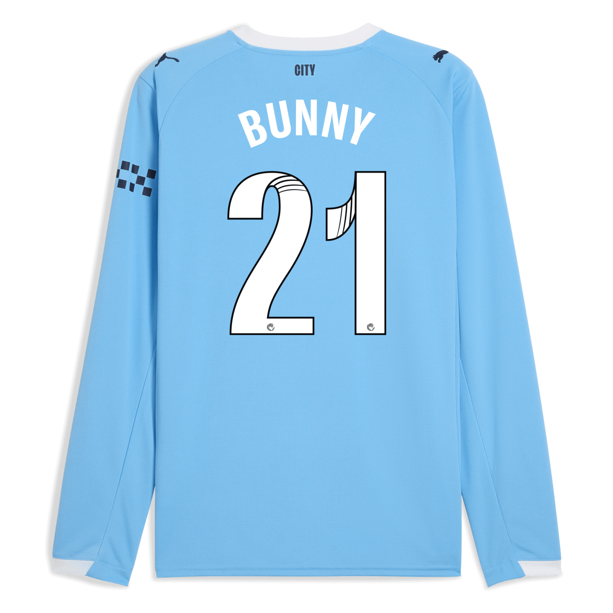 Manchester City manchester city home jersey 202526 long sleeve with bunny 21 printing Collection - ManchesterCitystore.com