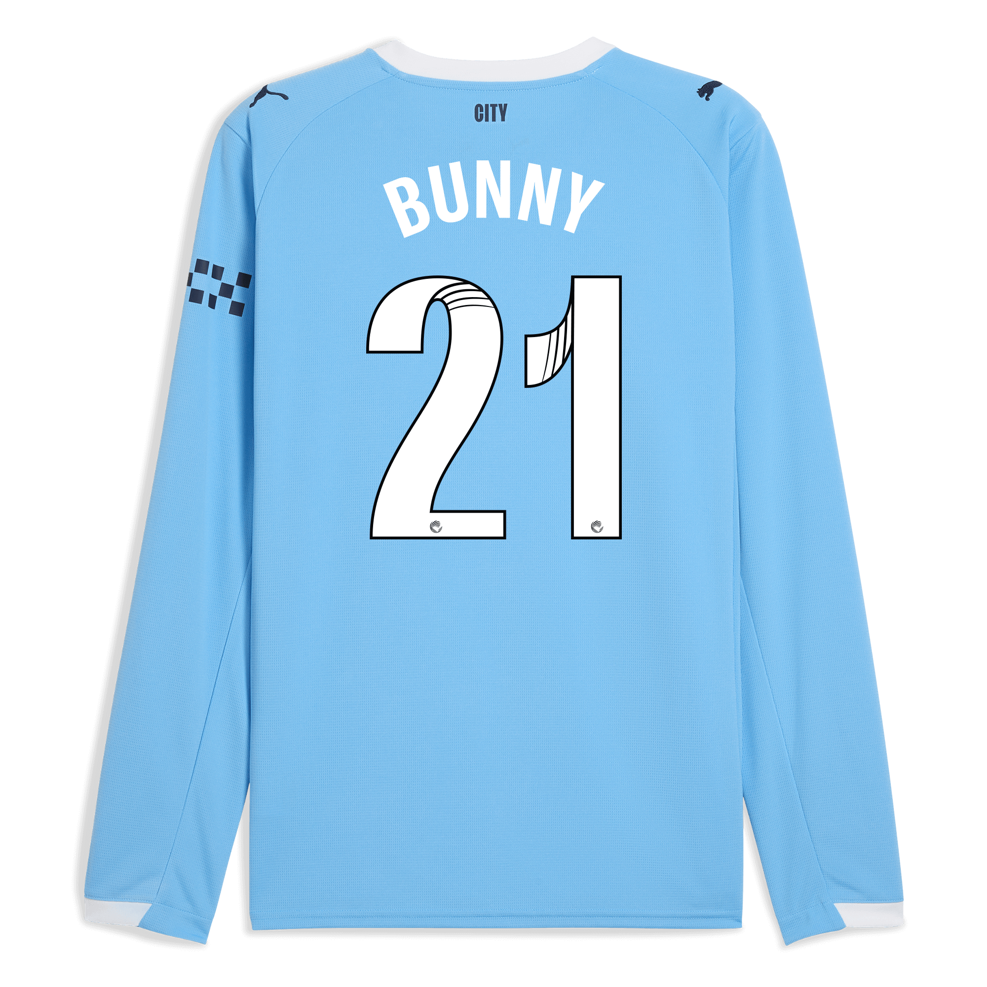 Manchester City manchester city home jersey 202526 long sleeve with bunny 21 printing Collection - ManchesterCitystore.com