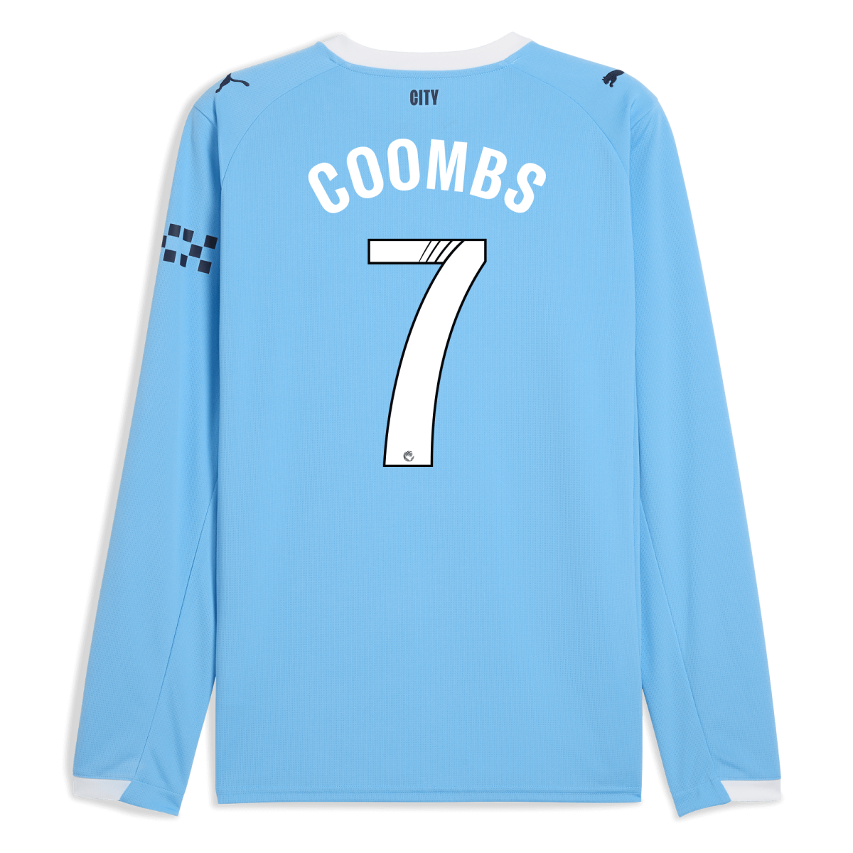 Manchester City manchester city home jersey 202526 long sleeve with coombs 7 printing Collection - ManchesterCitystore.com