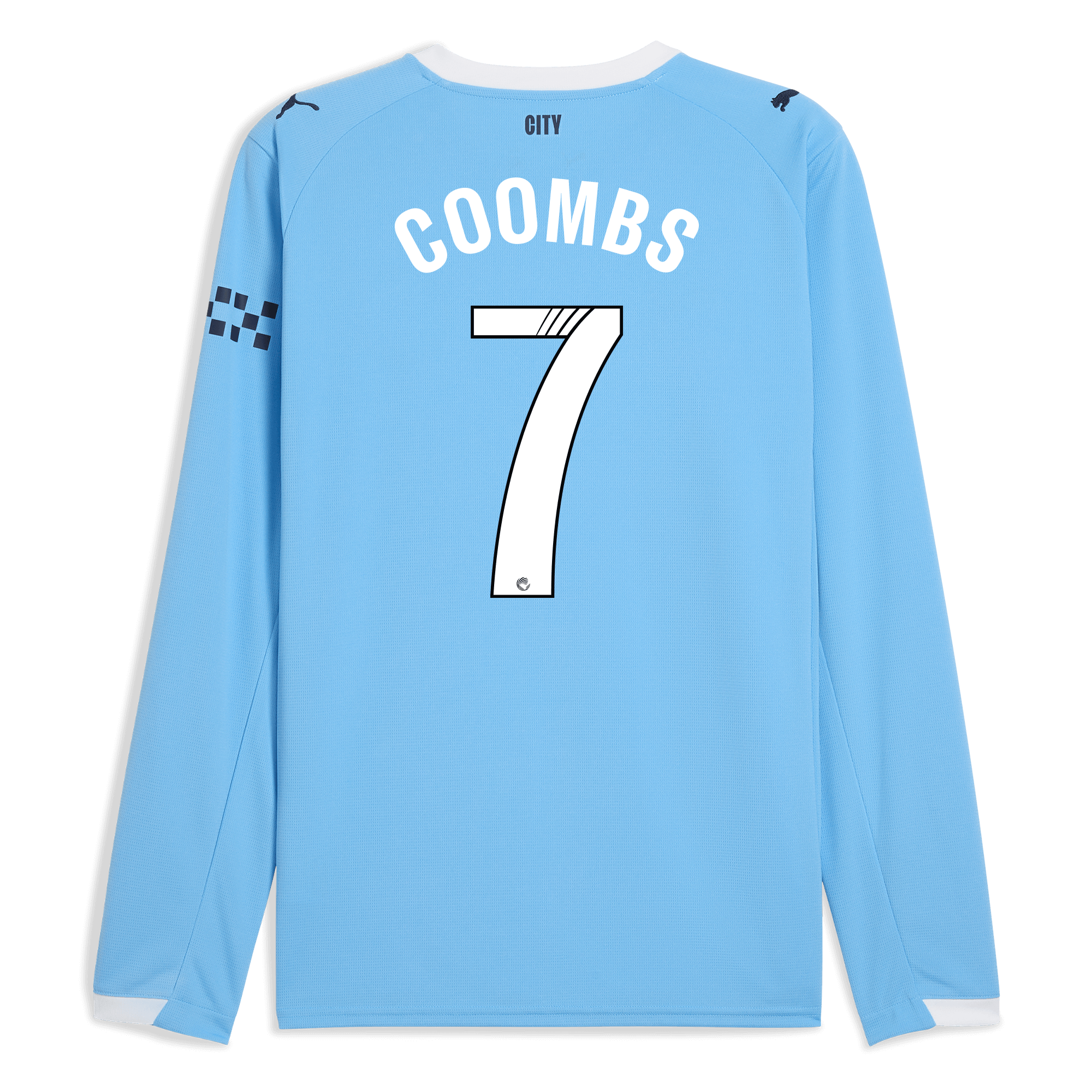 Manchester City manchester city home jersey 202526 long sleeve with coombs 7 printing Collection - ManchesterCitystore.com