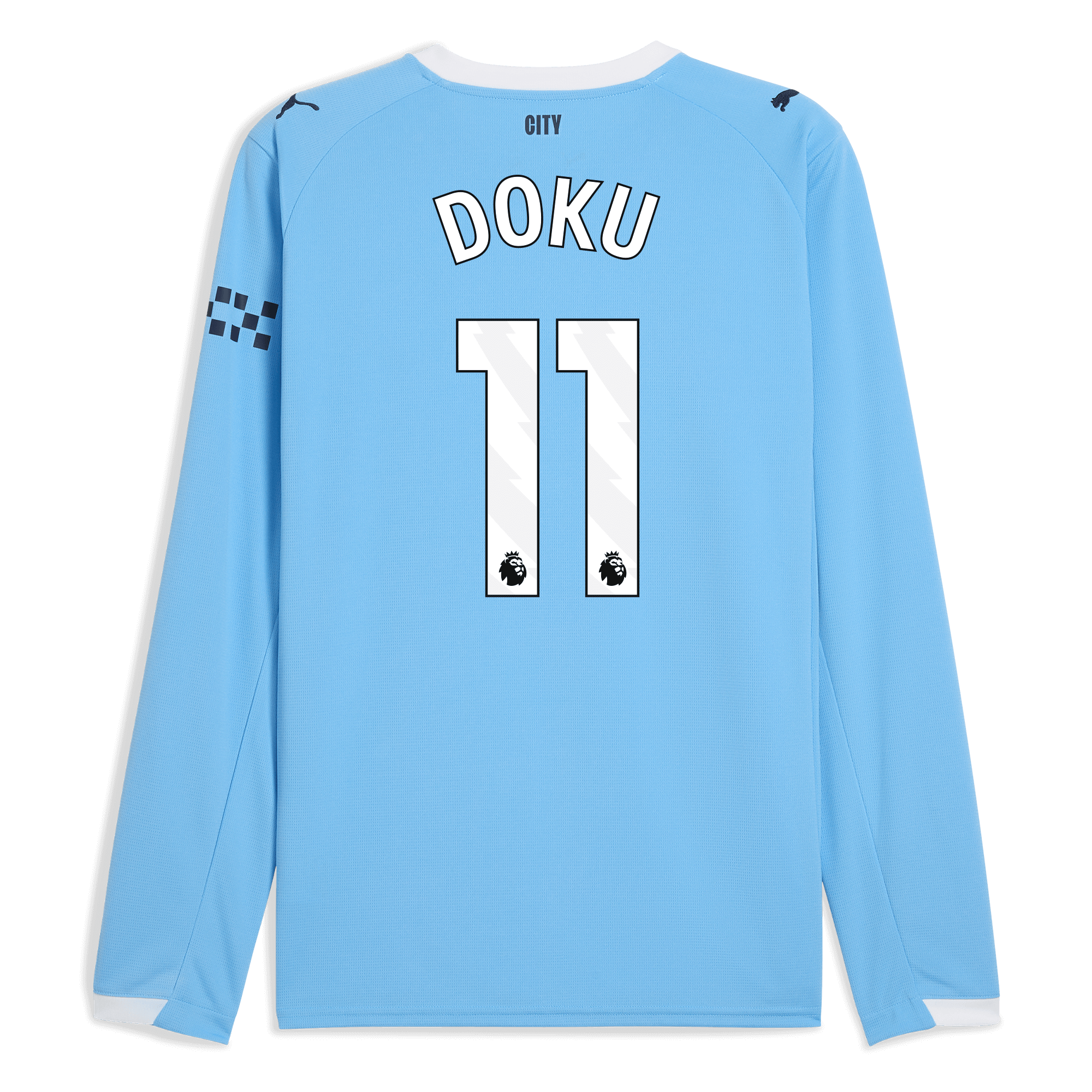 Manchester City manchester city home jersey 202526 long sleeve with doku 11 printing Collection - ManchesterCitystore.com