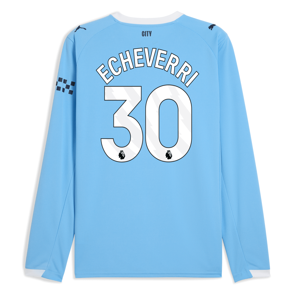 Manchester City manchester city home jersey 202526 long sleeve with echeverri 30 printing Collection - ManchesterCitystore.com