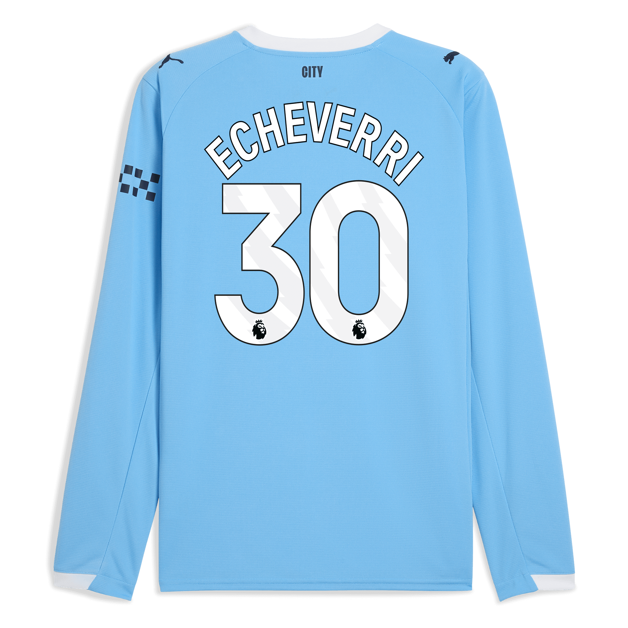 Manchester City manchester city home jersey 202526 long sleeve with echeverri 30 printing Collection - ManchesterCitystore.com