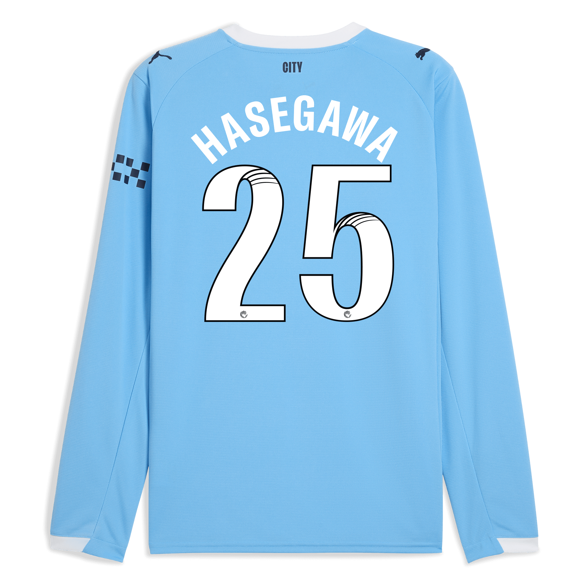 Manchester City manchester city home jersey 202526 long sleeve with hasegawa 25 printing Collection - ManchesterCitystore.com