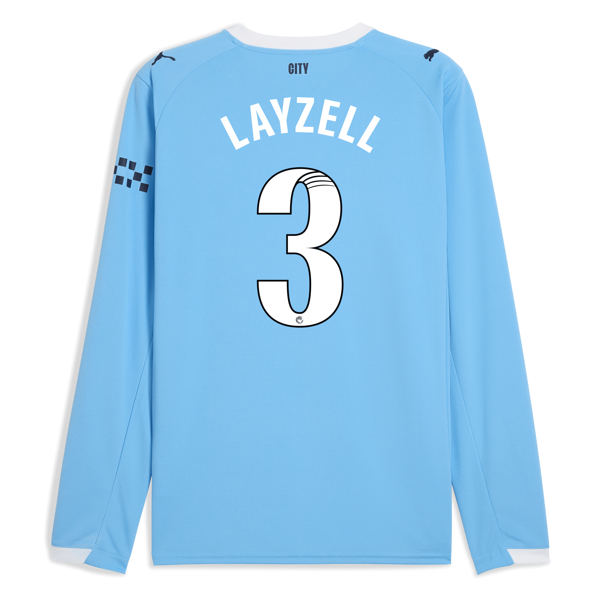 Manchester City manchester city home jersey 202526 long sleeve with layzell 3 printing Collection - ManchesterCitystore.com