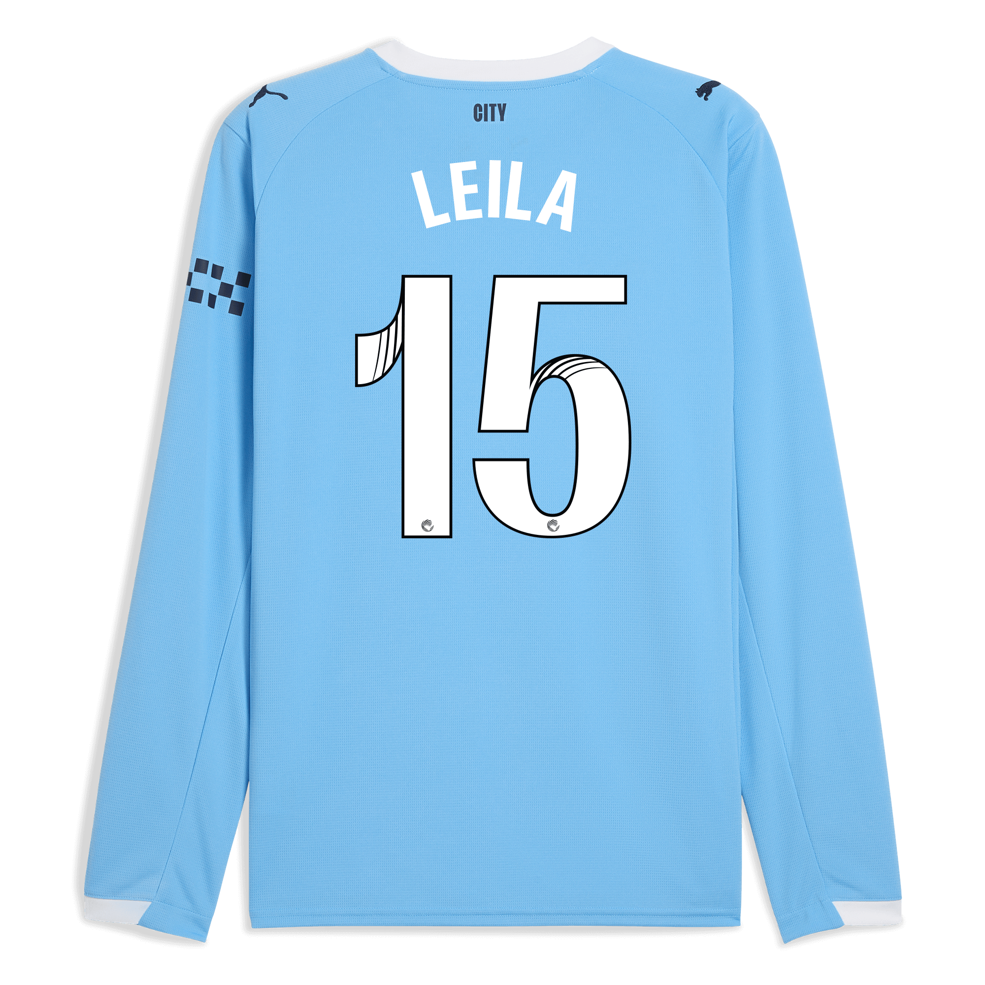 Manchester City manchester city home jersey 202526 long sleeve with leila 15 printing Collection - ManchesterCitystore.com