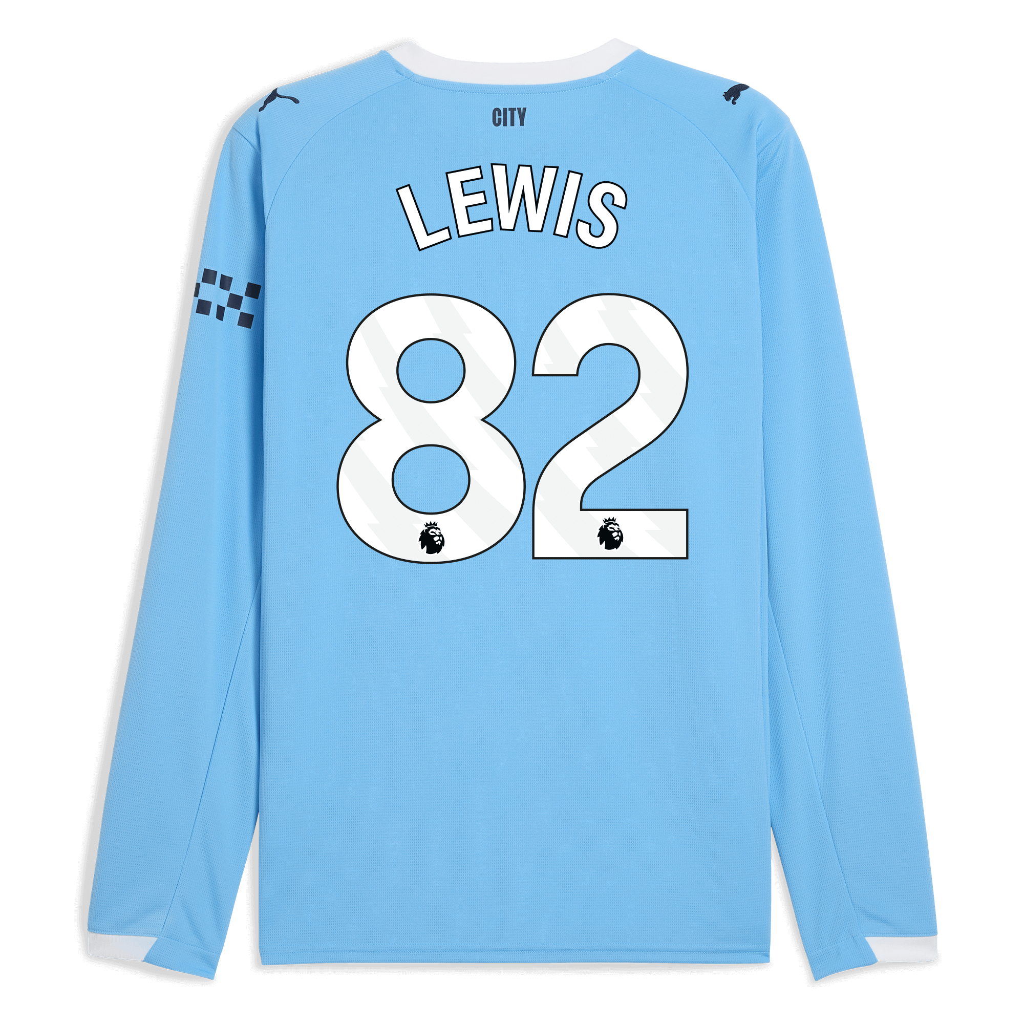 Manchester City manchester city home jersey 202526 long sleeve with lewis 82 printing Collection - ManchesterCitystore.com