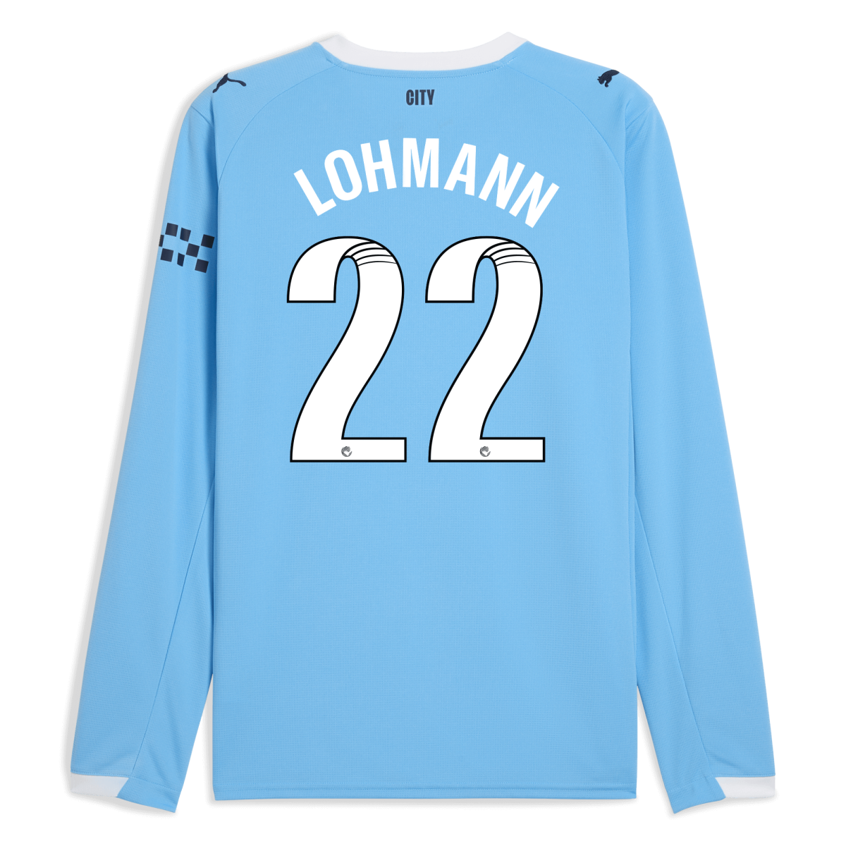Manchester City manchester city home jersey 202526 long sleeve with lohmann 22 printing Collection - ManchesterCitystore.com