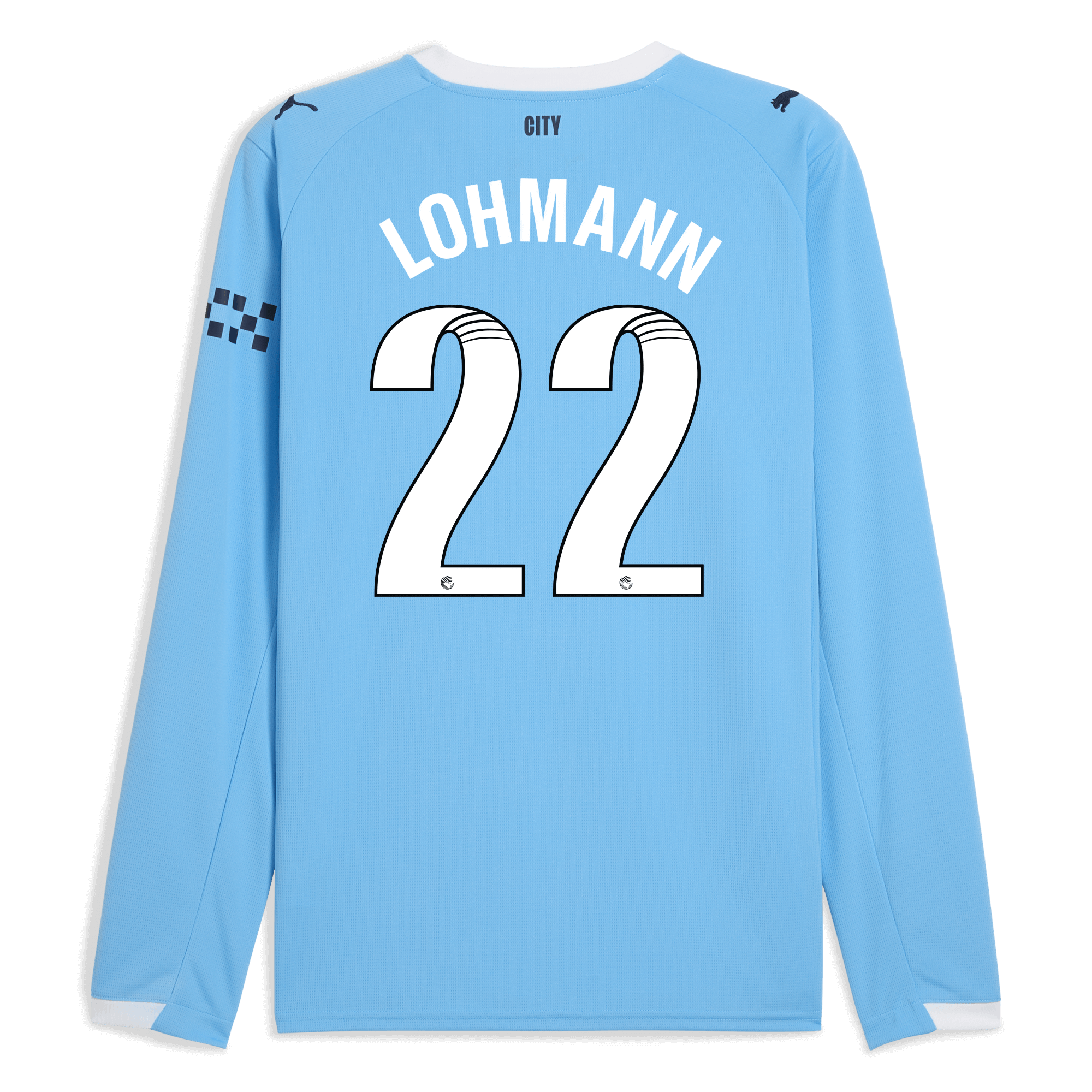 Manchester City manchester city home jersey 202526 long sleeve with lohmann 22 printing Collection - ManchesterCitystore.com