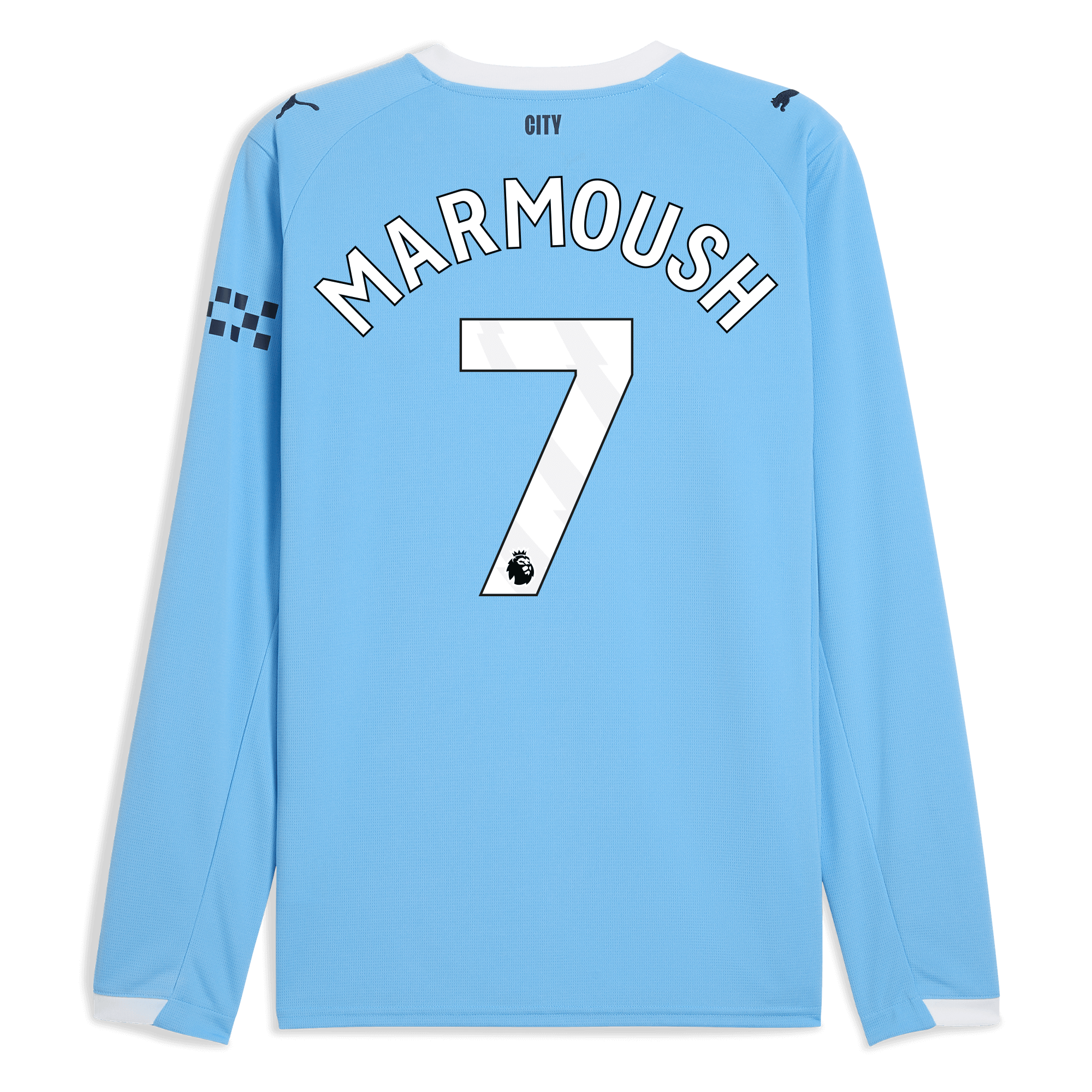 Manchester City manchester city home jersey 202526 long sleeve with marmoush 7 printing Collection - ManchesterCitystore.com