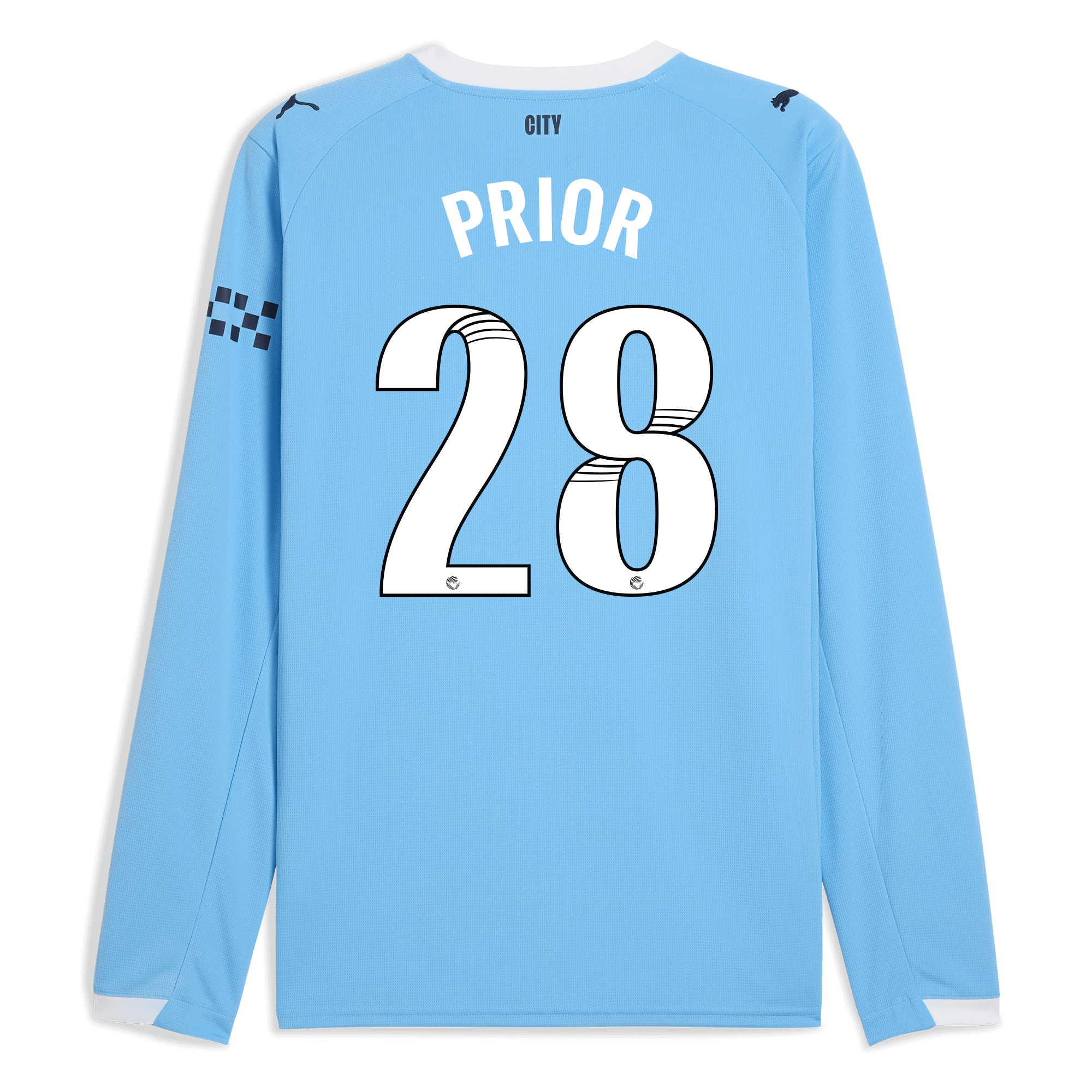 Manchester City manchester city home jersey 202526 long sleeve with prior 28 printing Collection - ManchesterCitystore.com