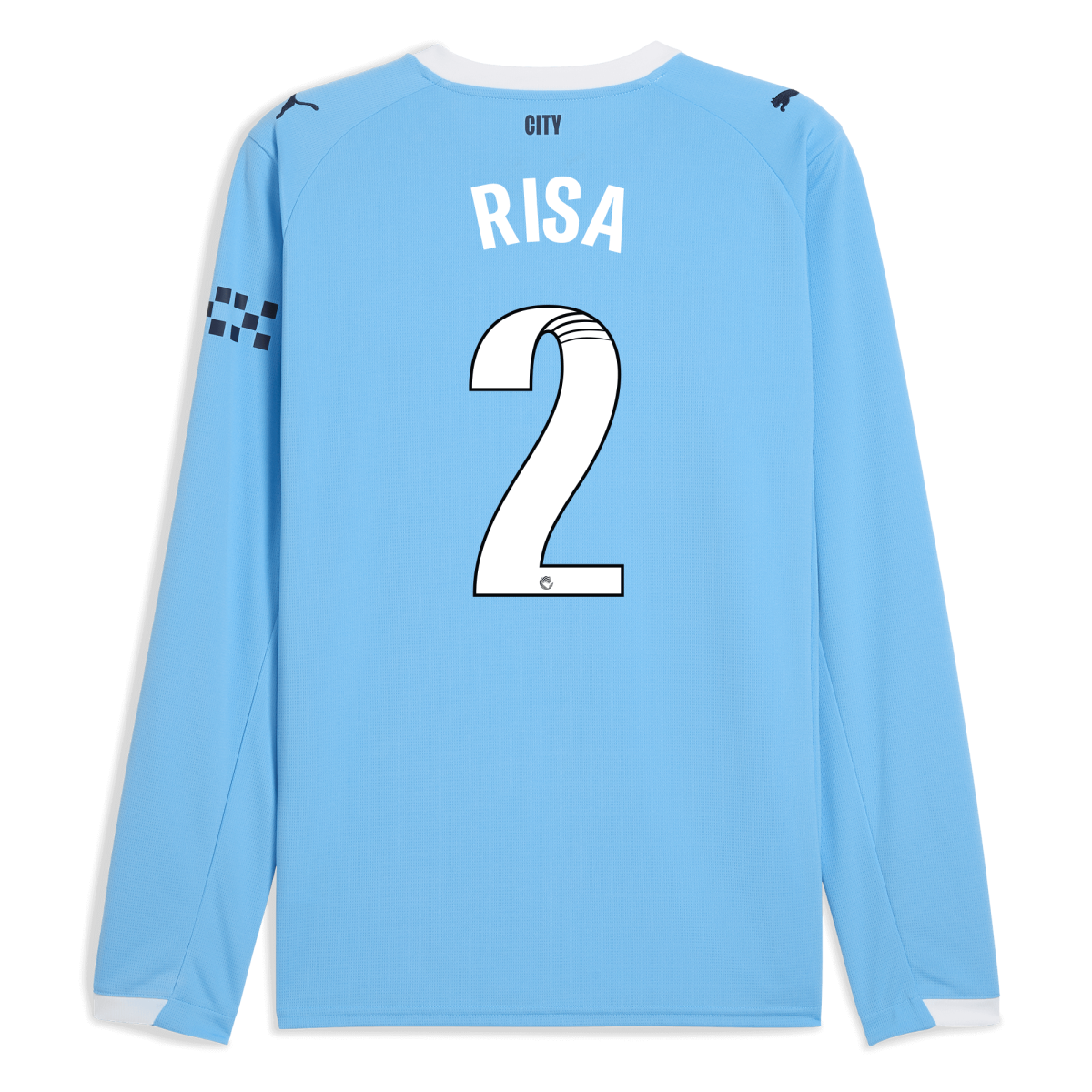 Manchester City manchester city home jersey 202526 long sleeve with risa 2 printing Collection - ManchesterCitystore.com
