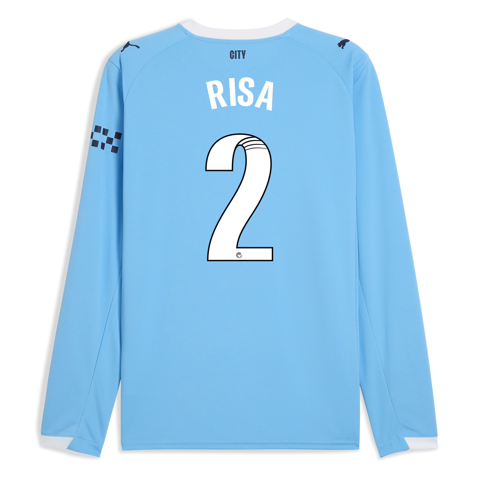 Manchester City manchester city home jersey 202526 long sleeve with risa 2 printing Collection - ManchesterCitystore.com