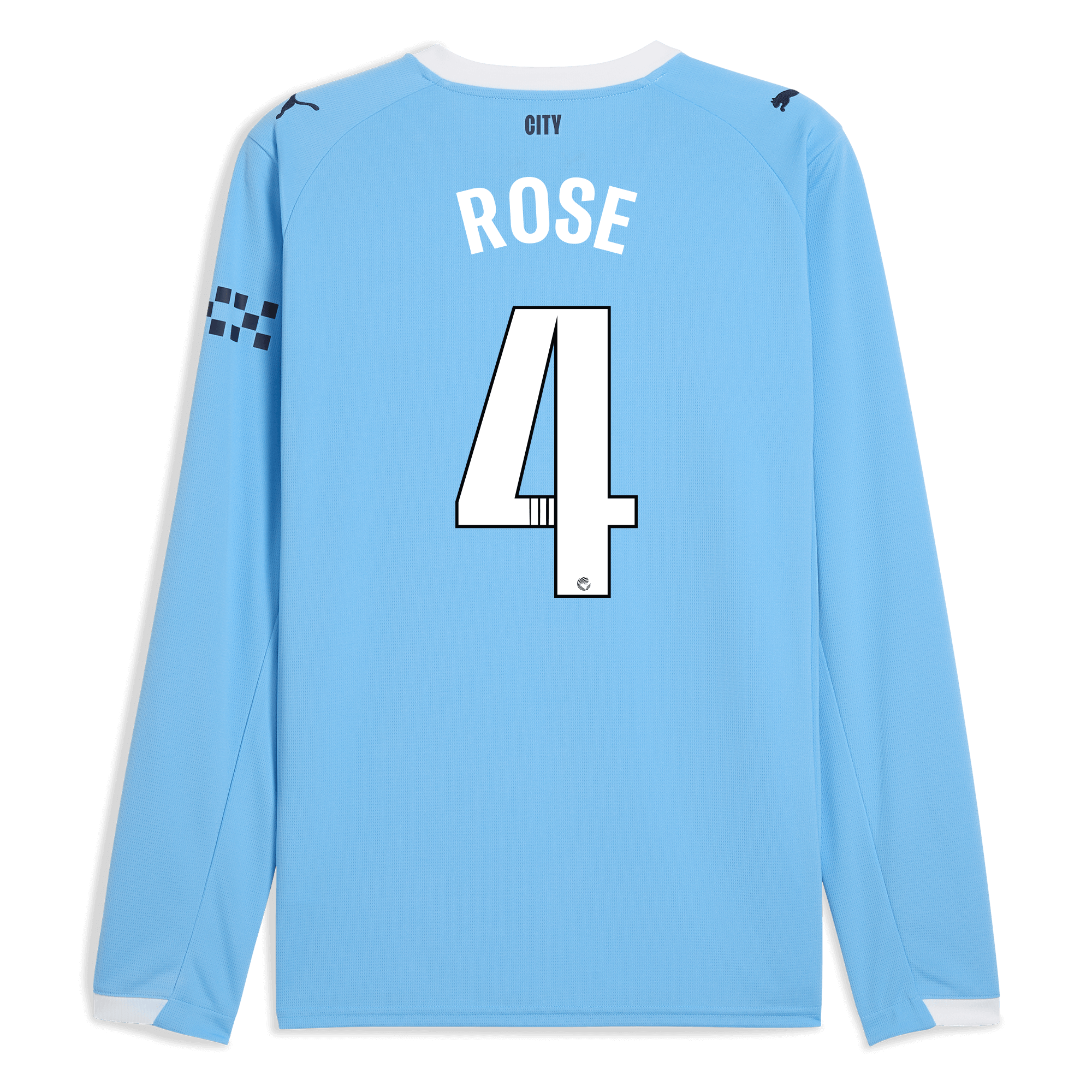 Manchester City manchester city home jersey 202526 long sleeve with rose 4 printing Collection - ManchesterCitystore.com