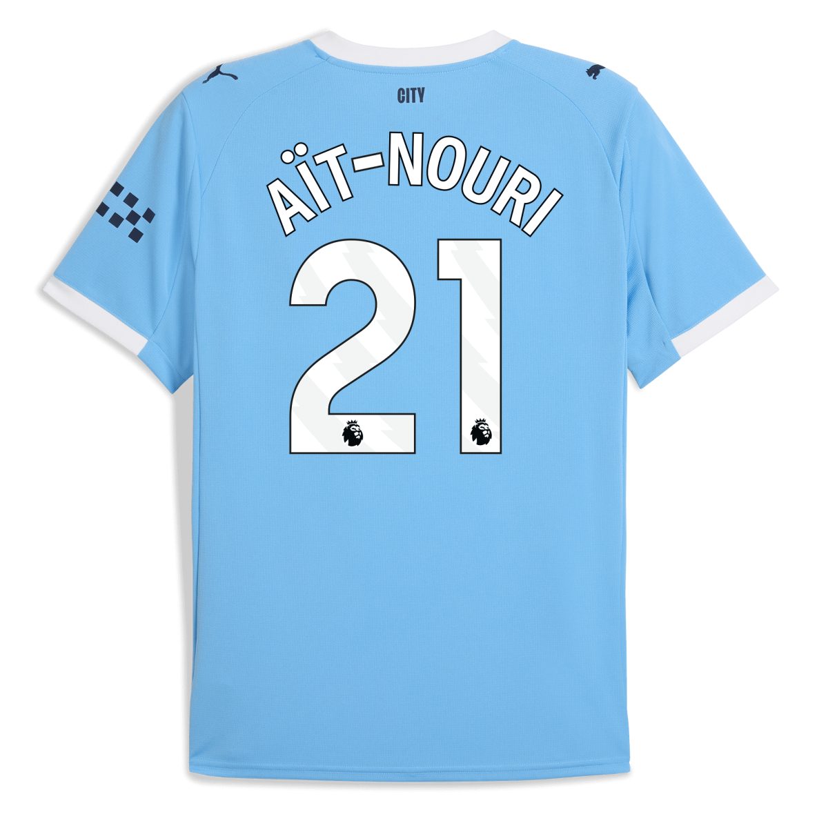 Manchester City manchester city home jersey 202526 with ait-nouri 21 printing Collection - ManchesterCitystore.com