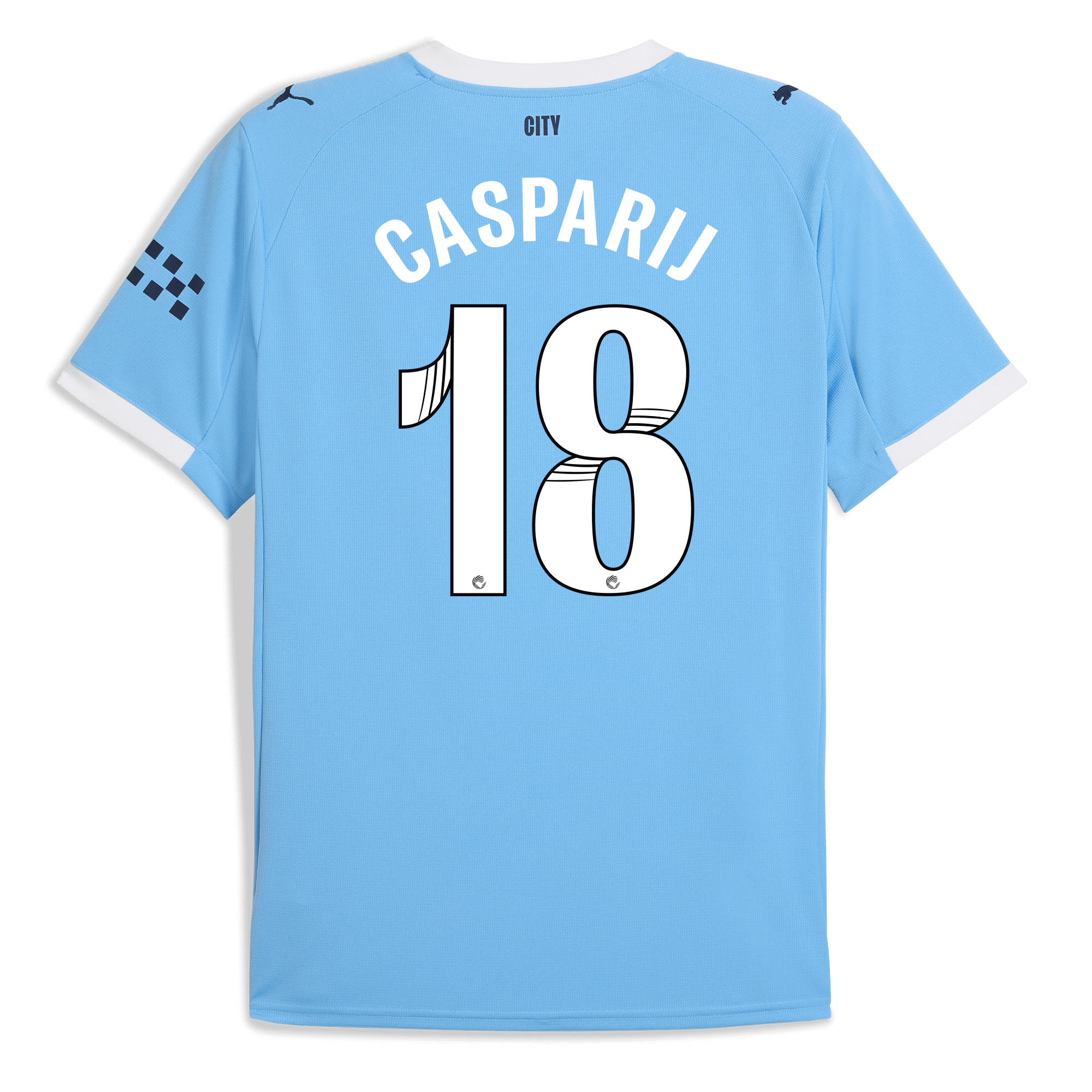 Manchester City manchester city home jersey 202526 with casparij 18 printing Collection - ManchesterCitystore.com