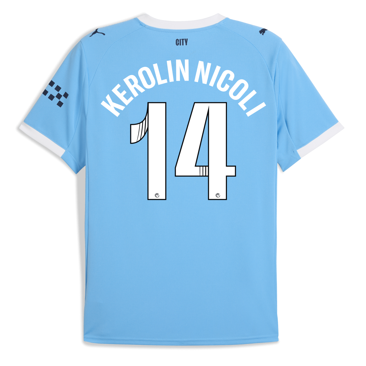 Manchester City manchester city home jersey 202526 with kerolin nicoli 14 printing Collection - ManchesterCitystore.com