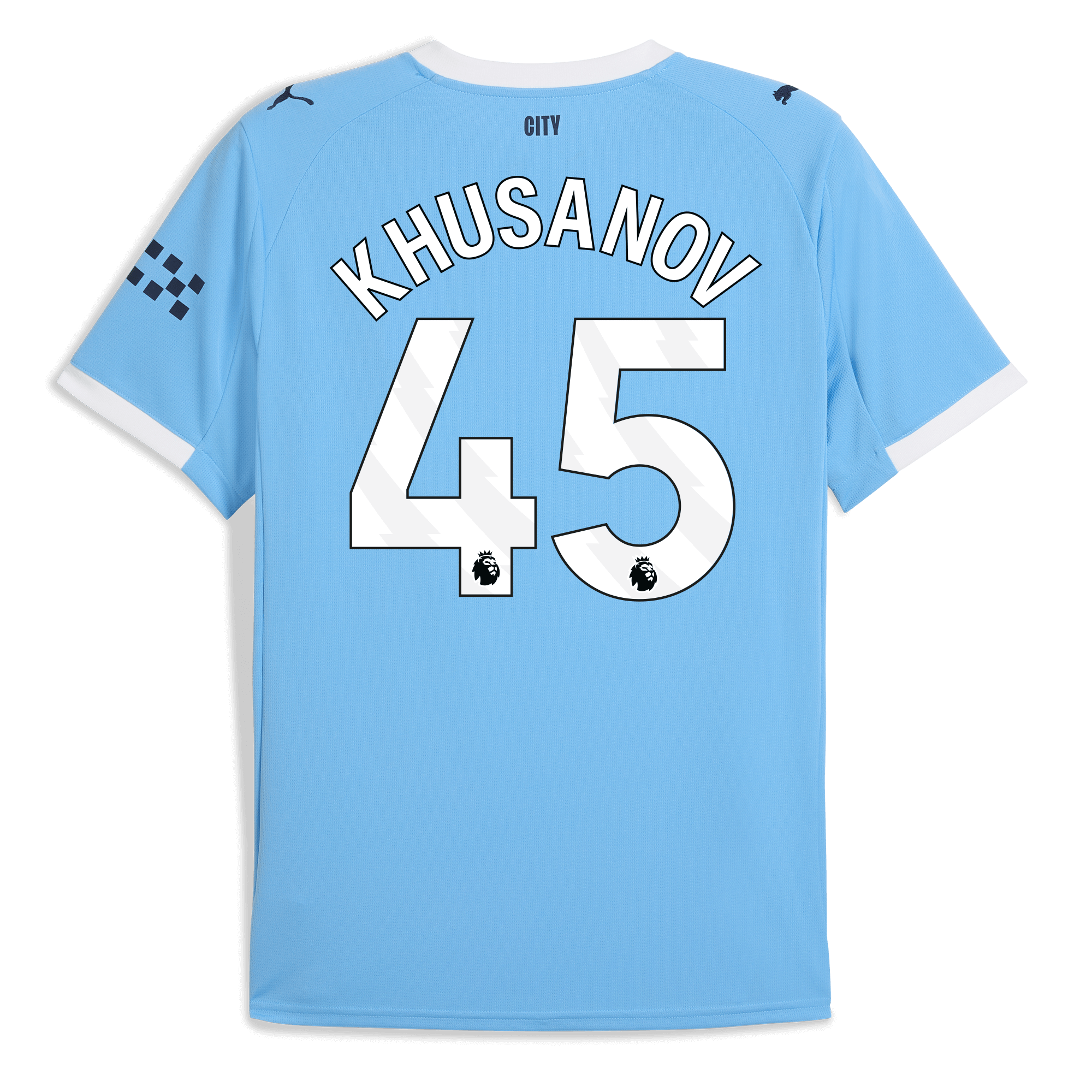 Manchester City manchester city home jersey 202526 with khusanov 45 printing Collection - ManchesterCitystore.com