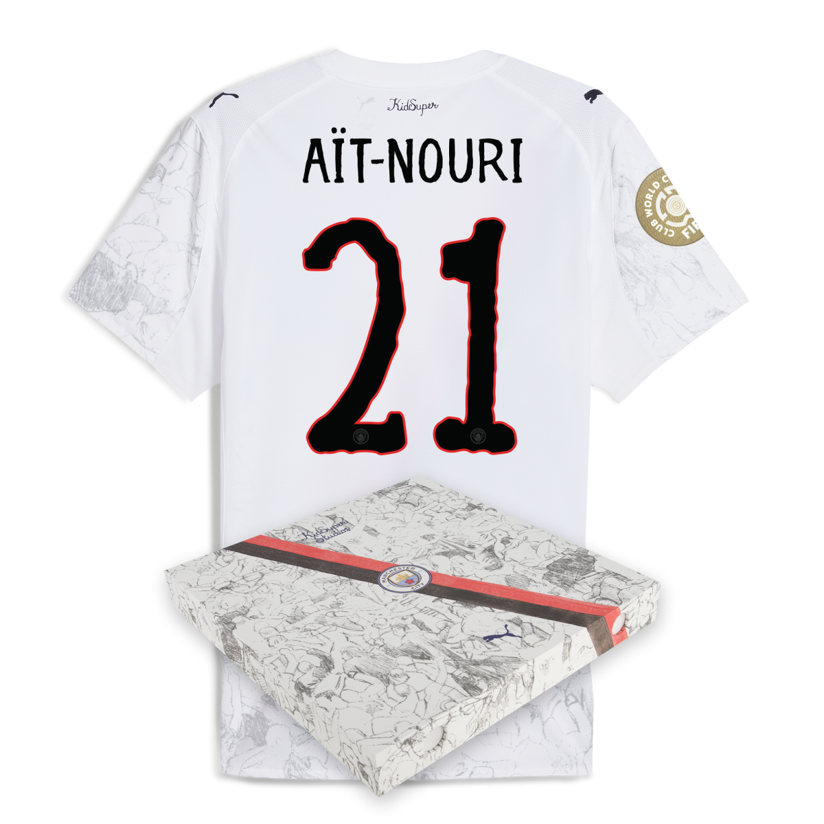 Manchester City manchester city kidsuper authentic jersey 202526 club world cup with ait-nouri 21 printing in gift box Collection - ManchesterCitystore.com