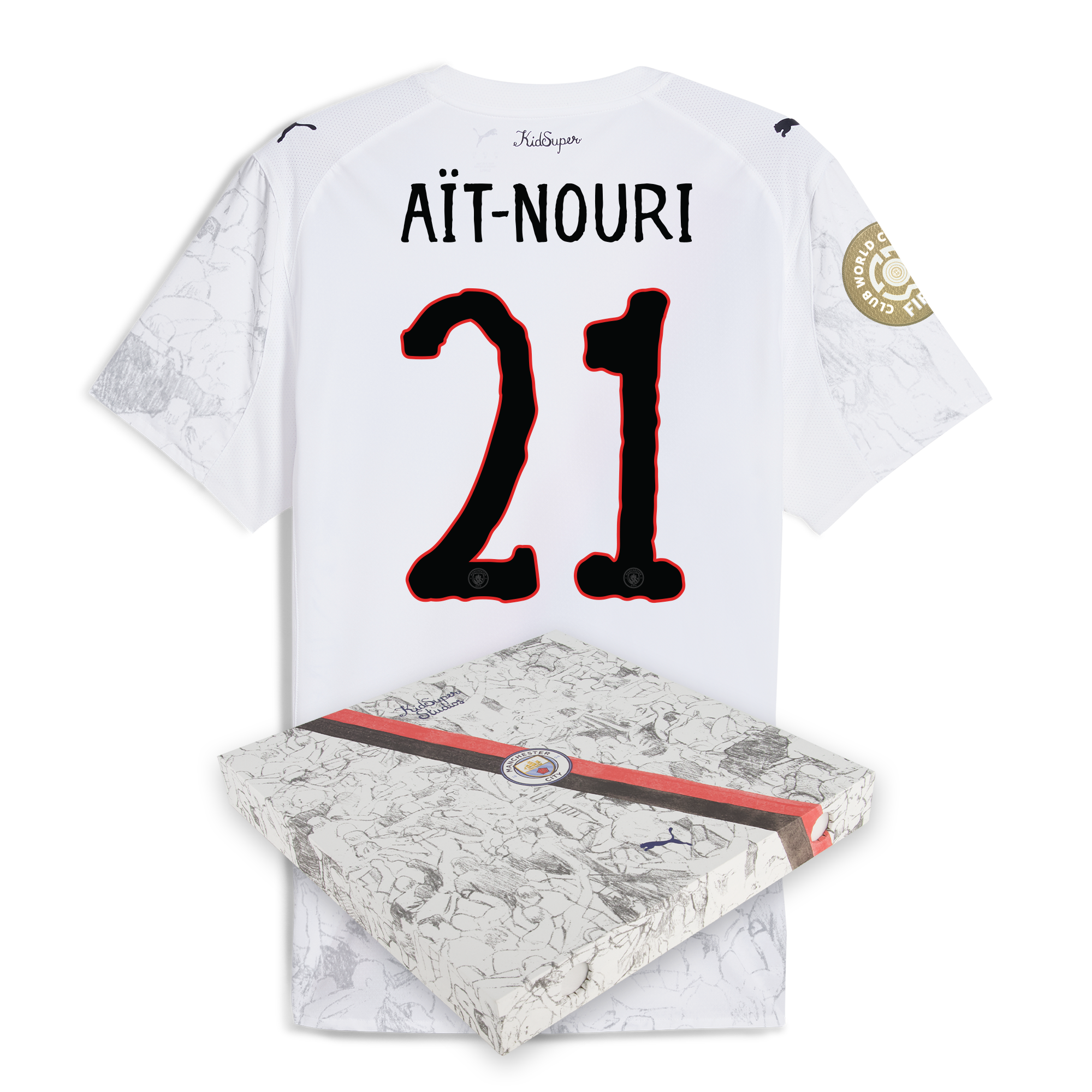 Manchester City manchester city kidsuper authentic jersey 202526 club world cup with ait-nouri 21 printing in gift box Collection - ManchesterCitystore.com