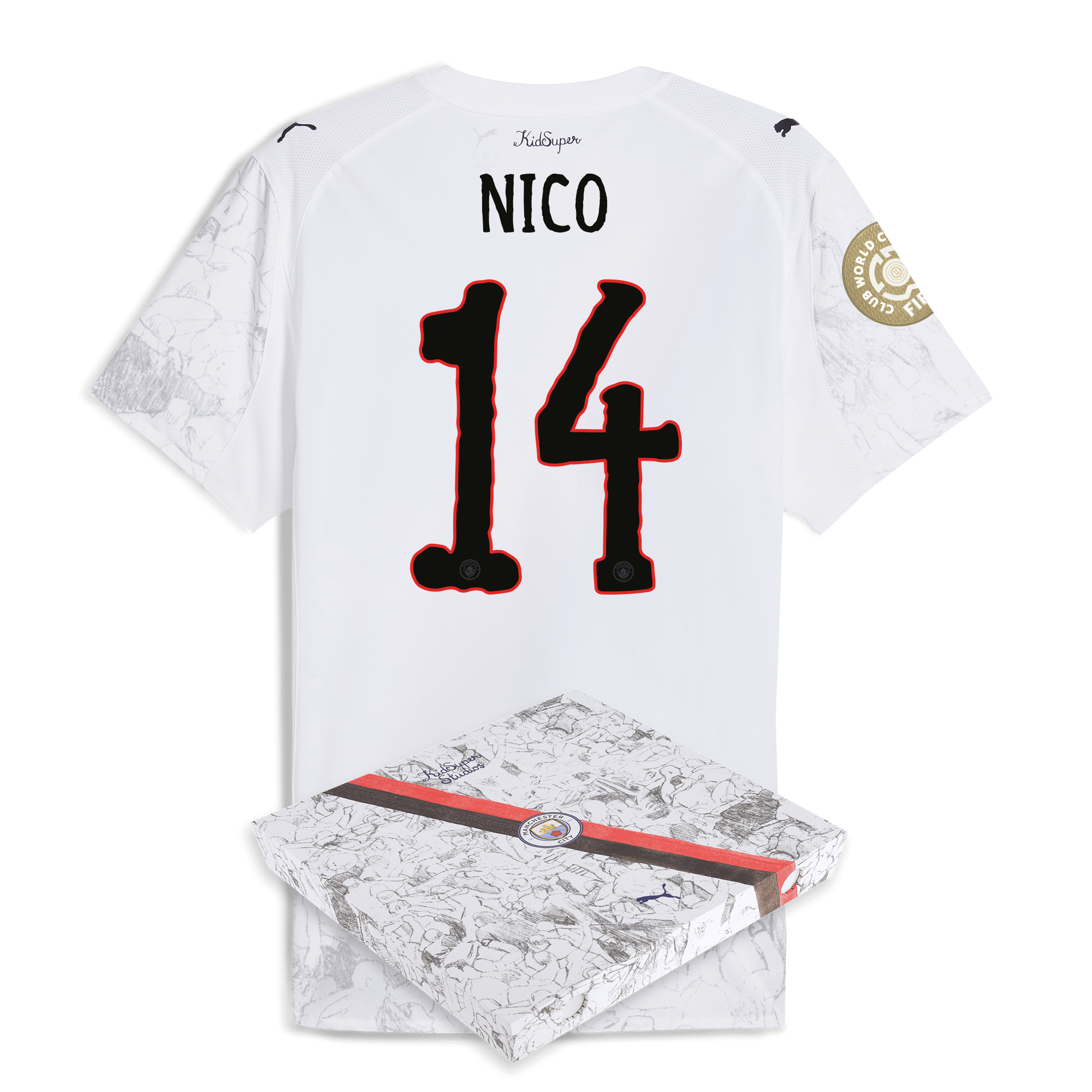 Manchester City manchester city kidsuper authentic jersey 202526 club world cup with nico 14 printing in gift box Collection - ManchesterCitystore.com