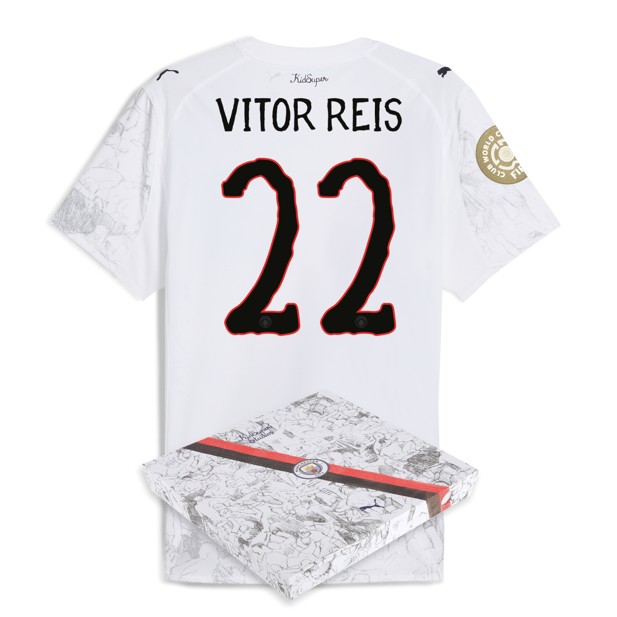 Manchester City manchester city kidsuper authentic jersey 202526 club world cup with vitor reis 22 printing in gift box Collection - ManchesterCitystore.com