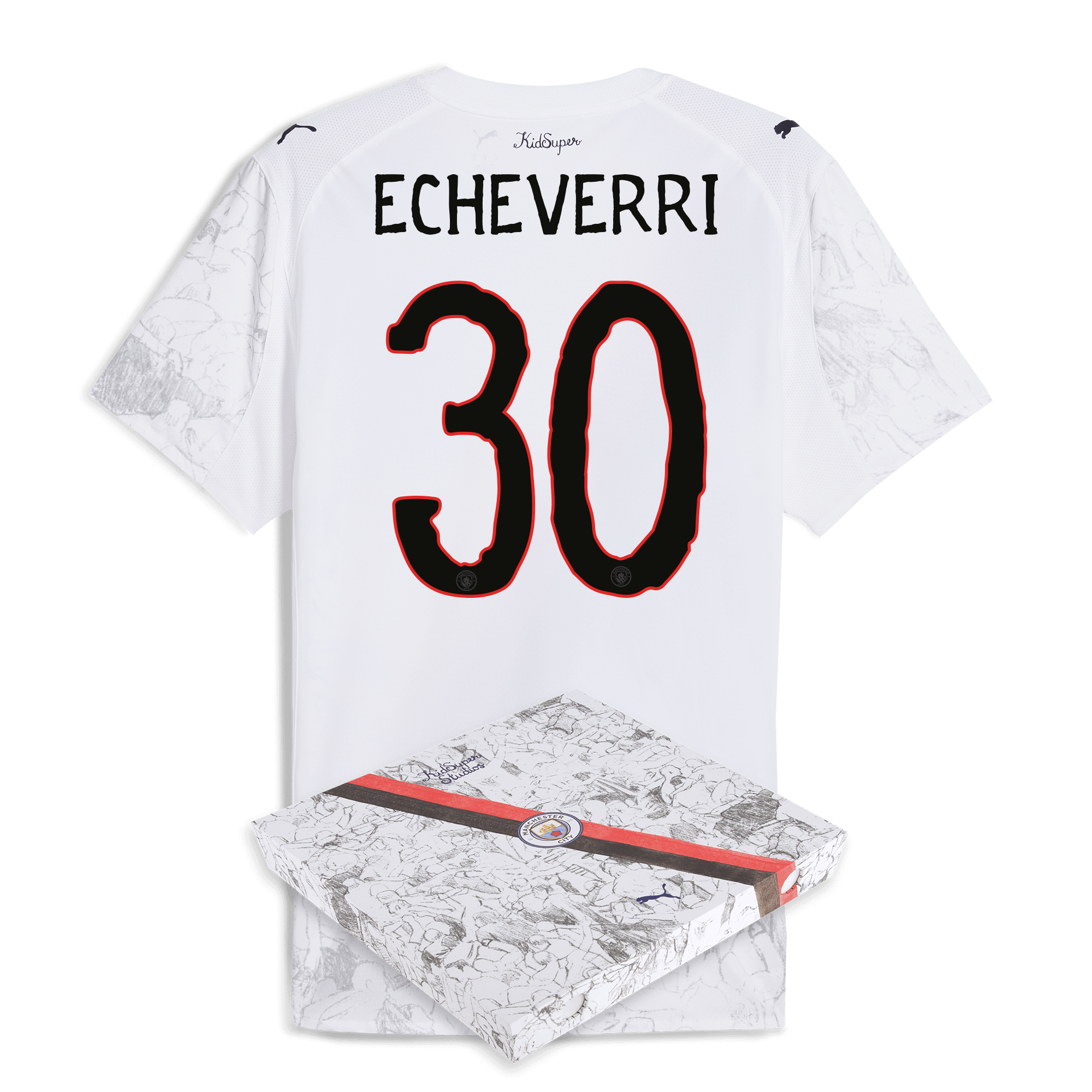 Manchester City manchester city kidsuper authentic jersey 202526 with echeverri 30 printing in gift box Collection - ManchesterCitystore.com