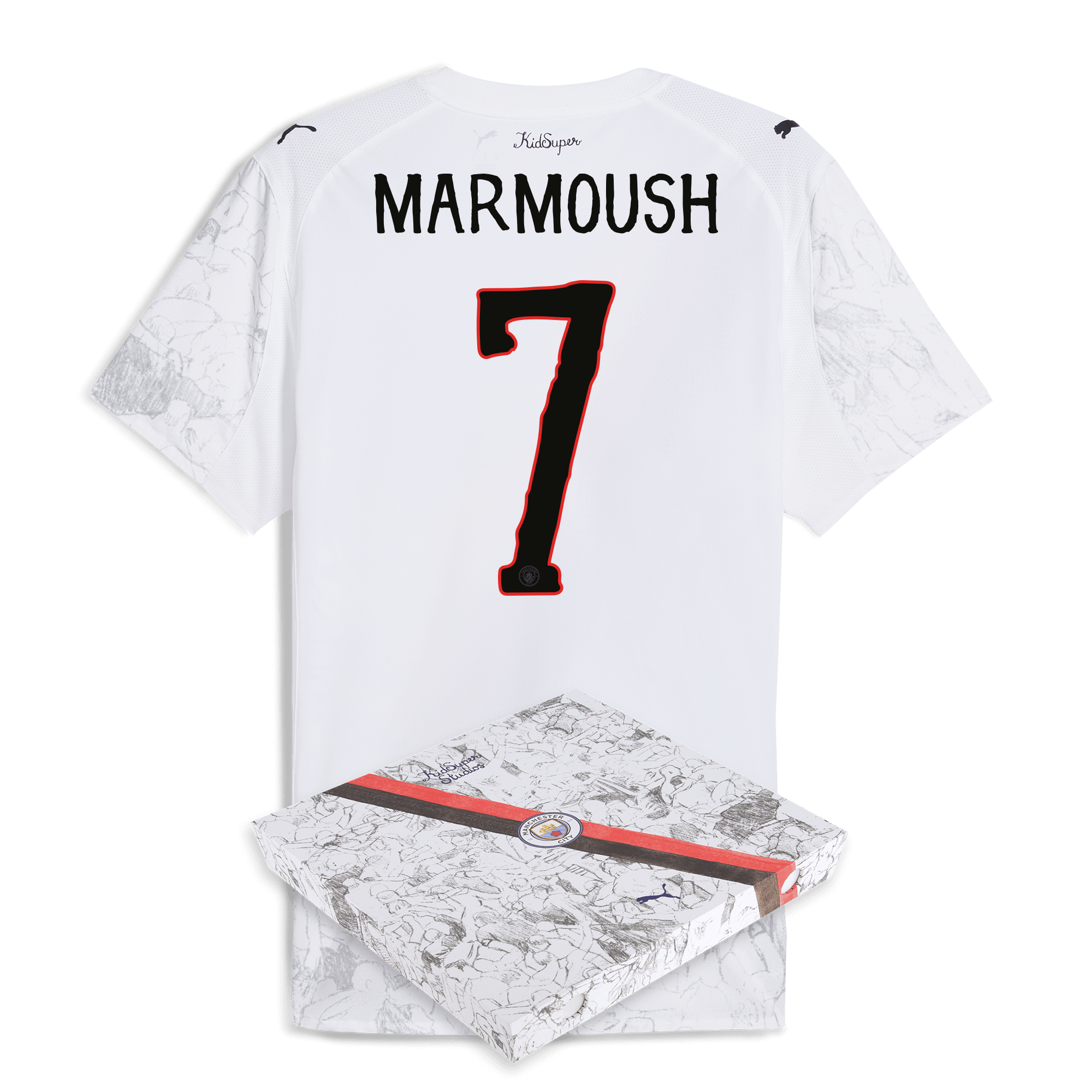 Manchester City manchester city kidsuper authentic jersey 202526 with marmoush 7 printing in gift box Collection - ManchesterCitystore.com