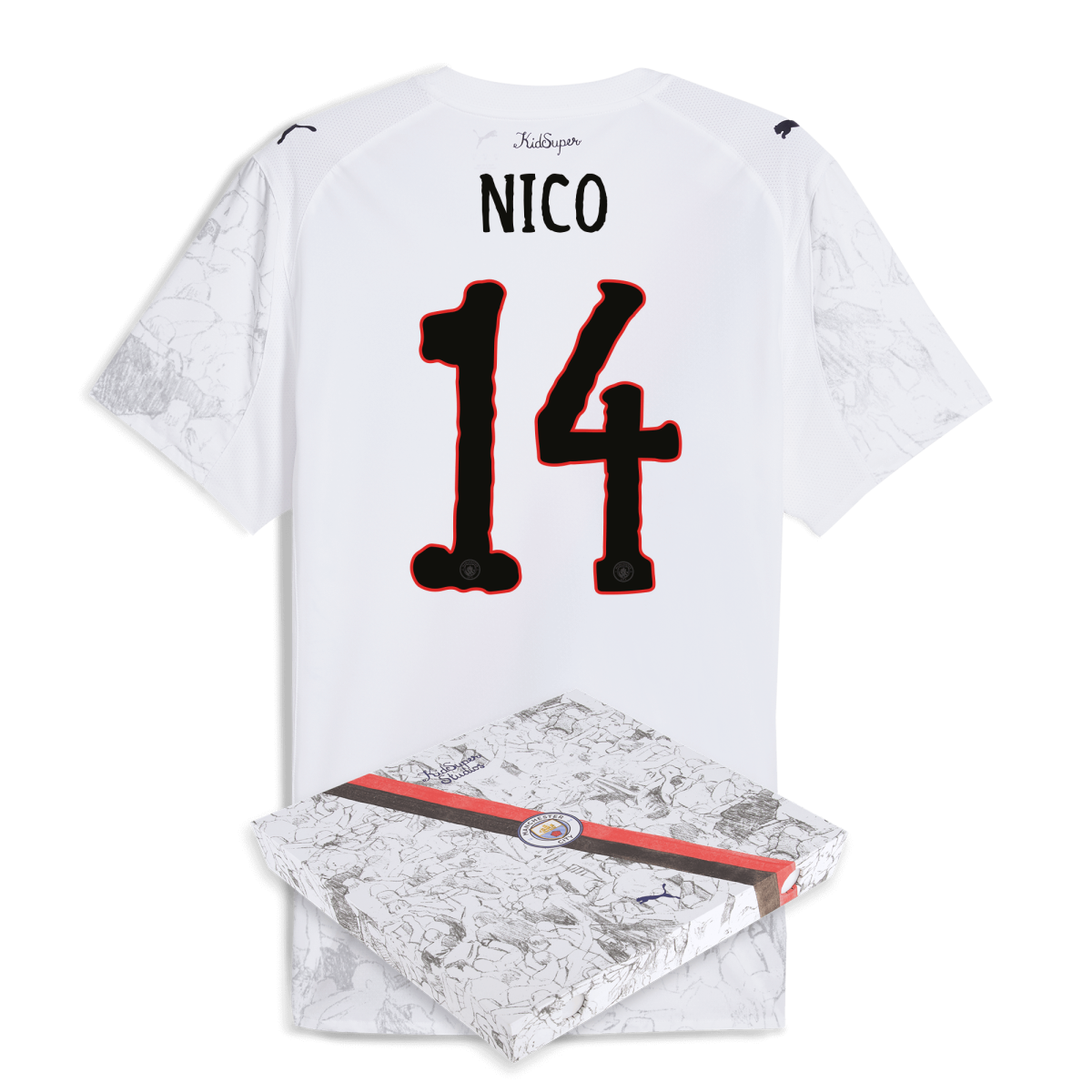 Manchester City manchester city kidsuper authentic jersey 202526 with nico 14 printing in gift box Collection - ManchesterCitystore.com