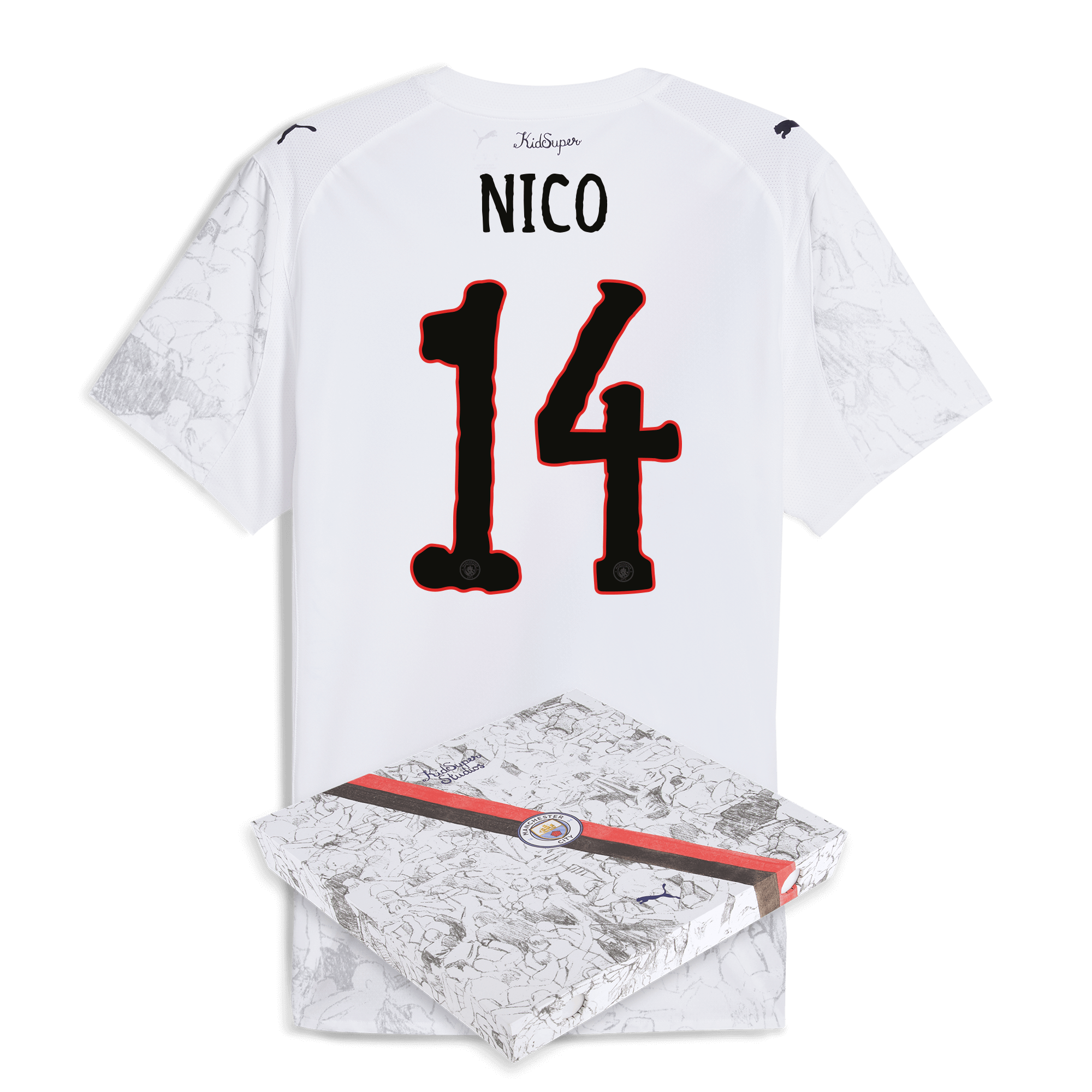 Manchester City manchester city kidsuper authentic jersey 202526 with nico 14 printing in gift box Collection - ManchesterCitystore.com