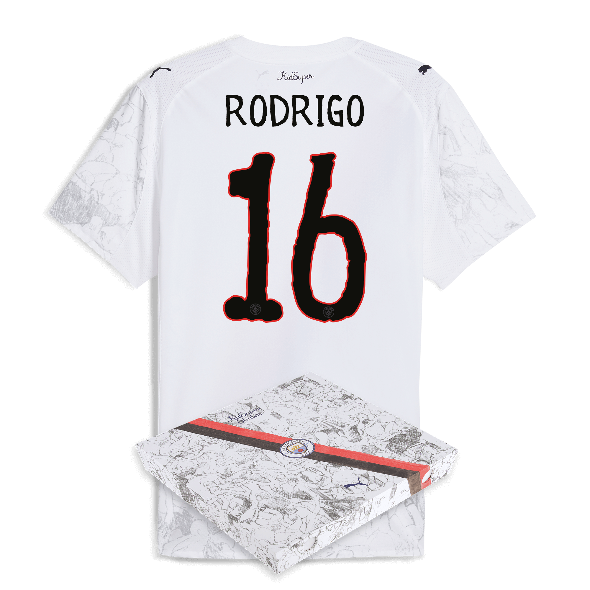 Manchester City manchester city kidsuper authentic jersey 202526 with rodrigo 16 printing in gift box Collection - ManchesterCitystore.com
