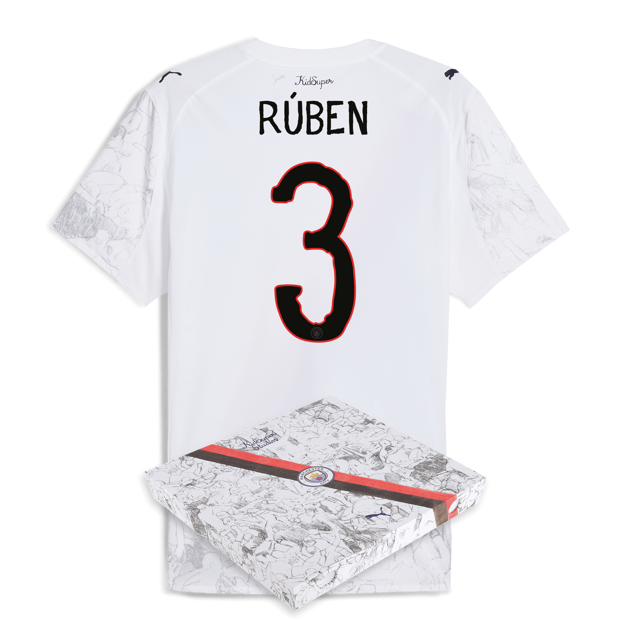 Manchester City manchester city kidsuper authentic jersey 202526 with ruben 3 printing in gift box Collection - ManchesterCitystore.com