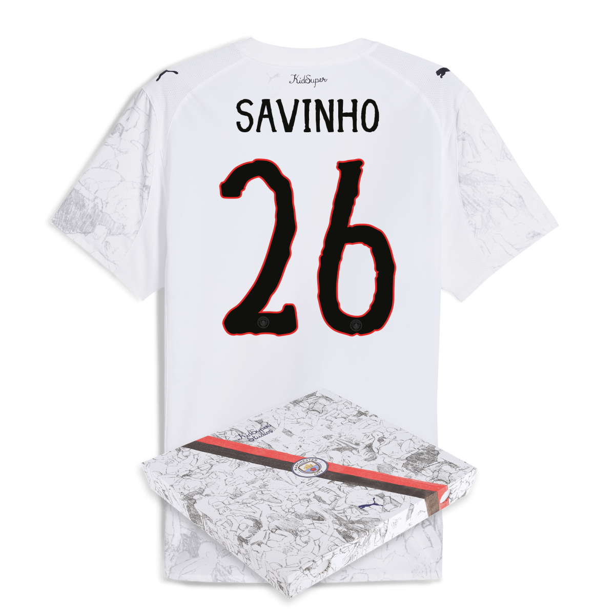 Manchester City manchester city kidsuper authentic jersey 202526 with savinho 26 printing in gift box Collection - ManchesterCitystore.com