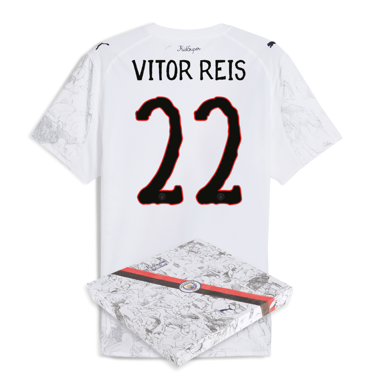 Manchester City manchester city kidsuper authentic jersey 202526 with vitor reis 22 printing in gift box Collection - ManchesterCitystore.com